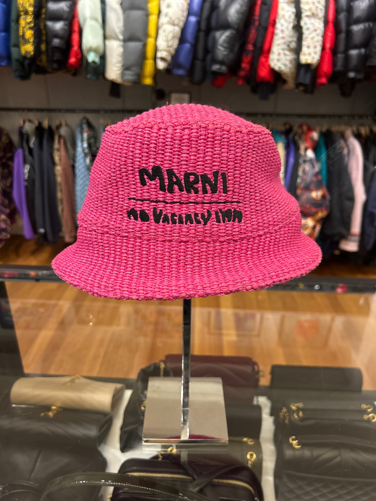 Marni 'No Vacancy' Bucket Hat - Pink