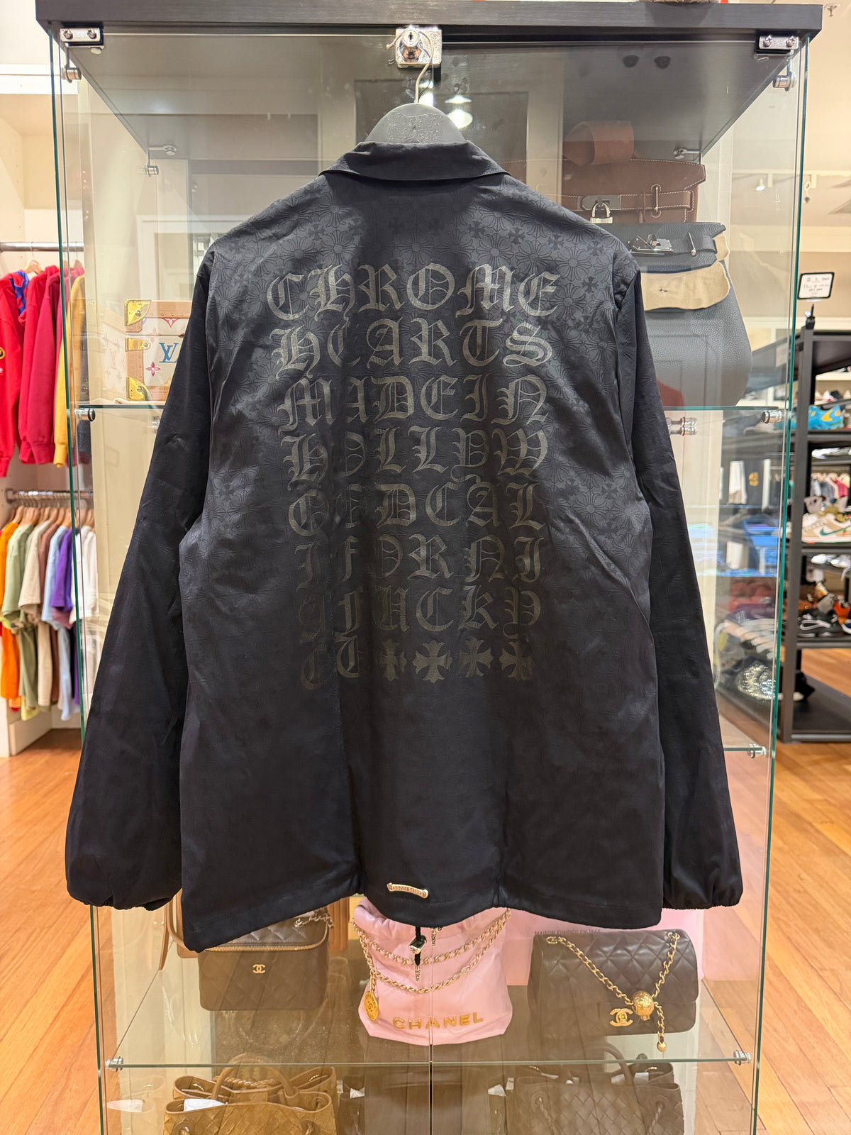 Chrome Hearts ‘Riggins’ Monogram Button Up Windbreaker Jacket - Black