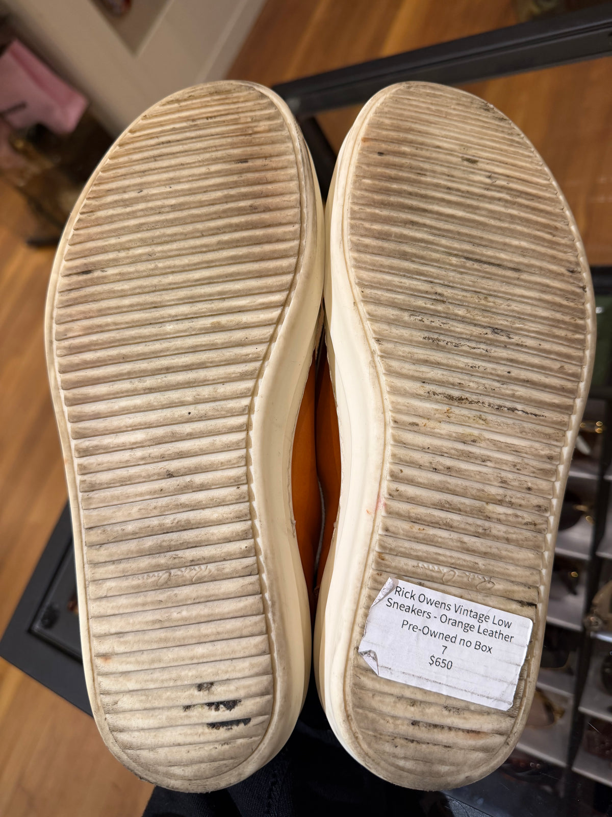 Rick Owens Vintage Low - Orange Leather