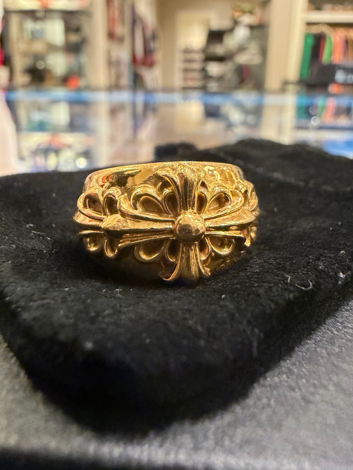 Chrome Hearts 22k Gold Double Floral Ring
