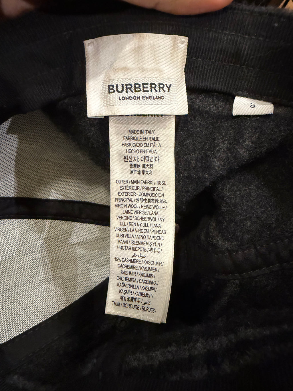 Burberry Lambskin Baseball Hat - Black