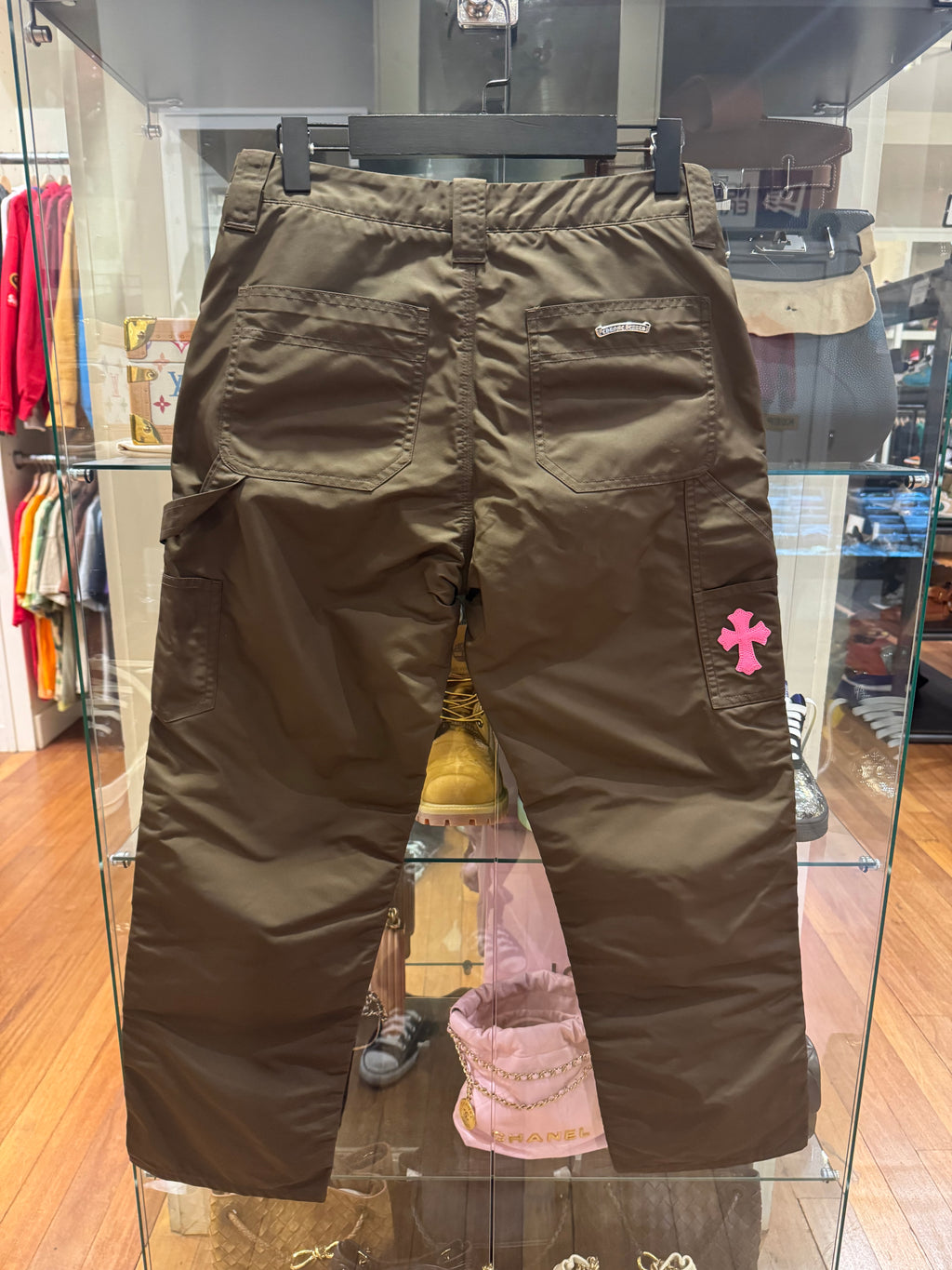 Chrome Hearts Nylon Leather Double Knee Carpenter Pants - Brown
