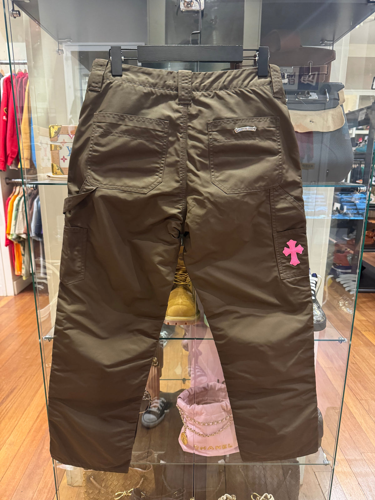 Chrome Hearts Nylon Leather Double Knee Carpenter Pants - Brown