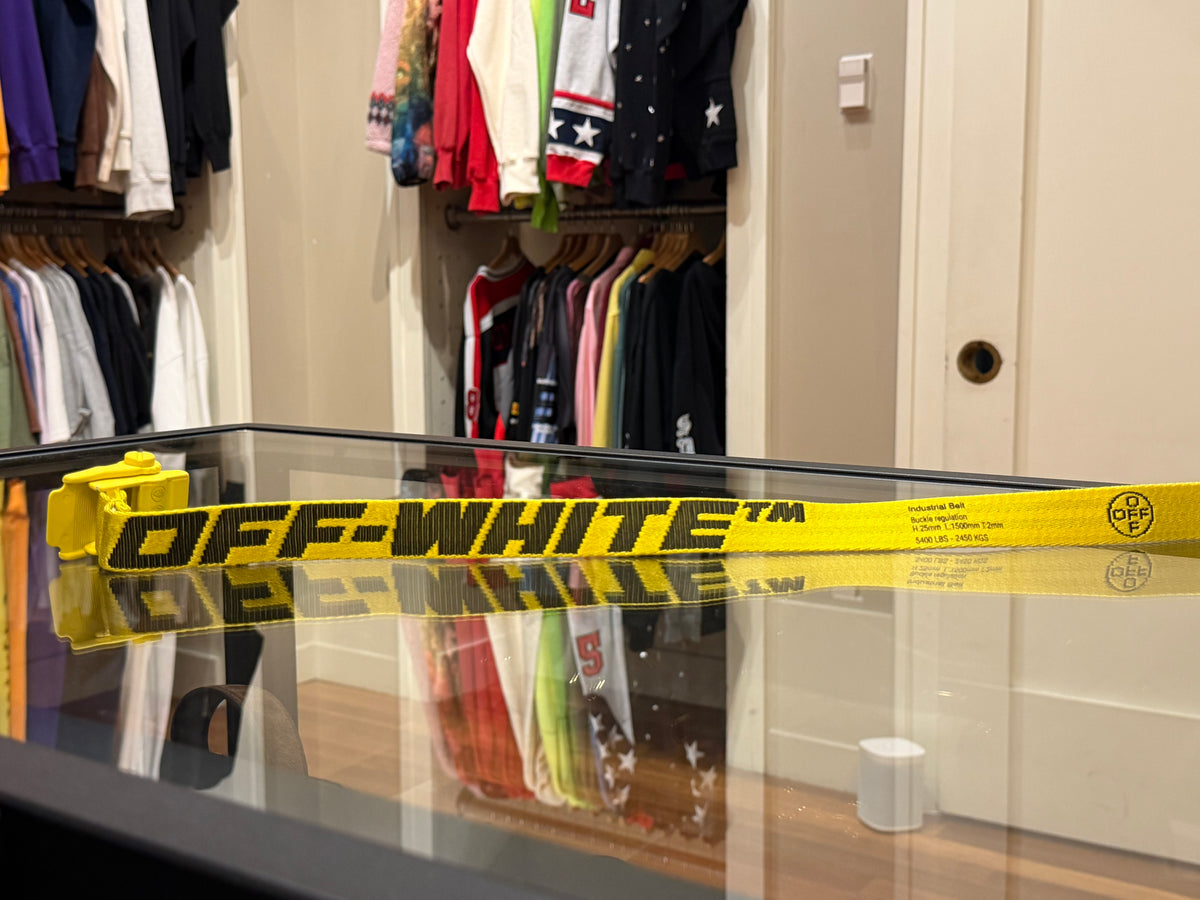 Off White Industrial Belt - Yellow