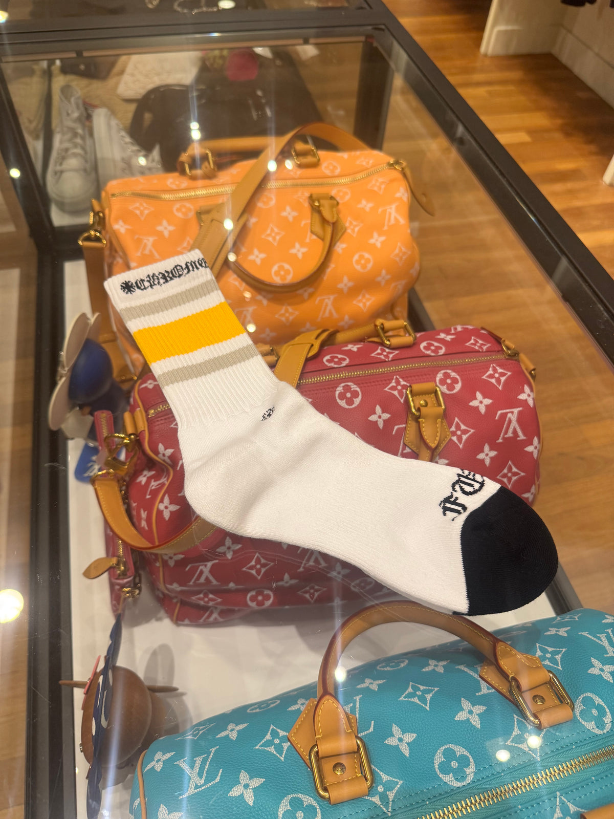 Chrome Hearts Socks - White/Yellow (M)