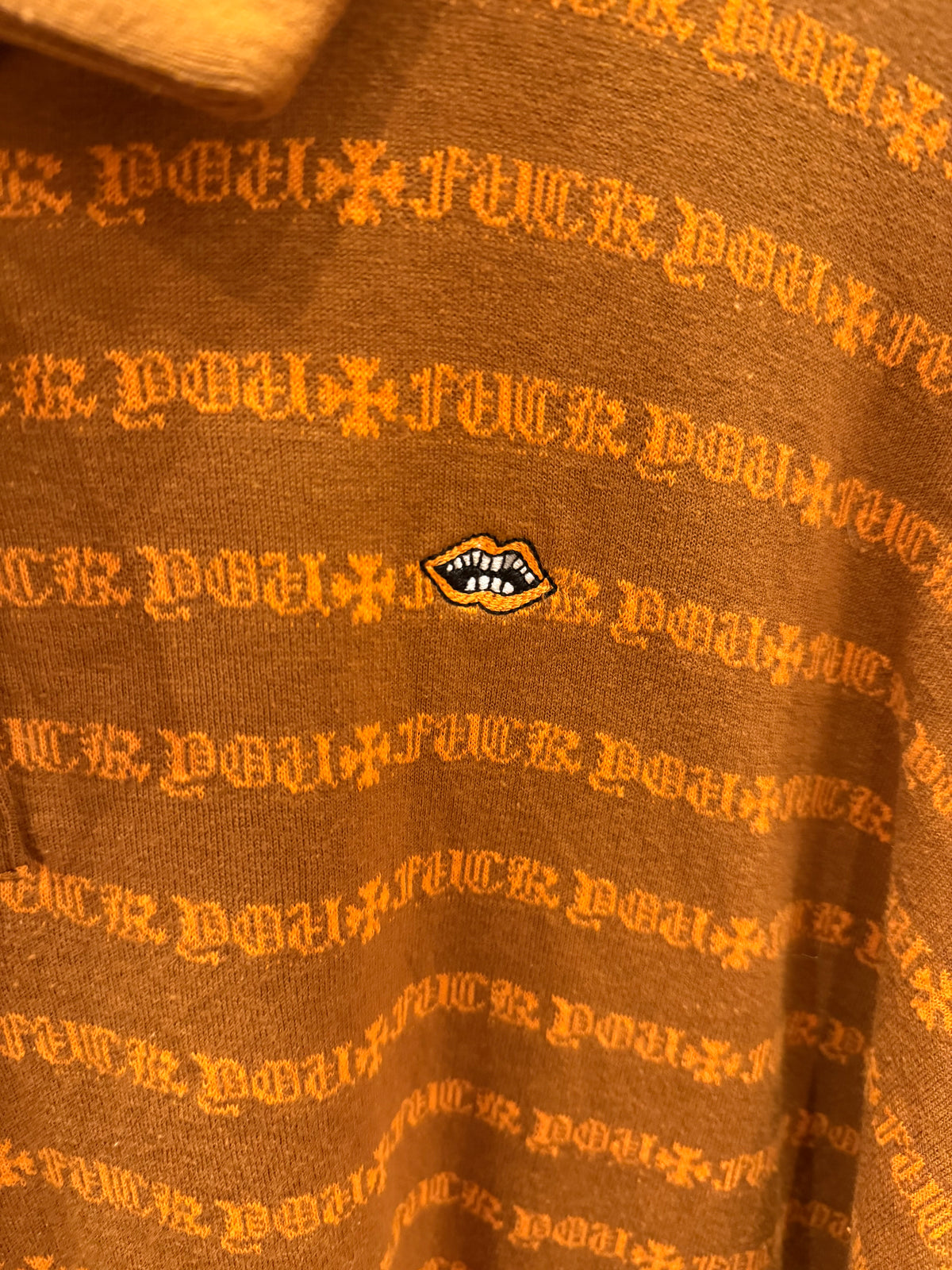Chrome Hearts Matty Boy ‘Teens From Mars’ Striped Polo LS Shirt