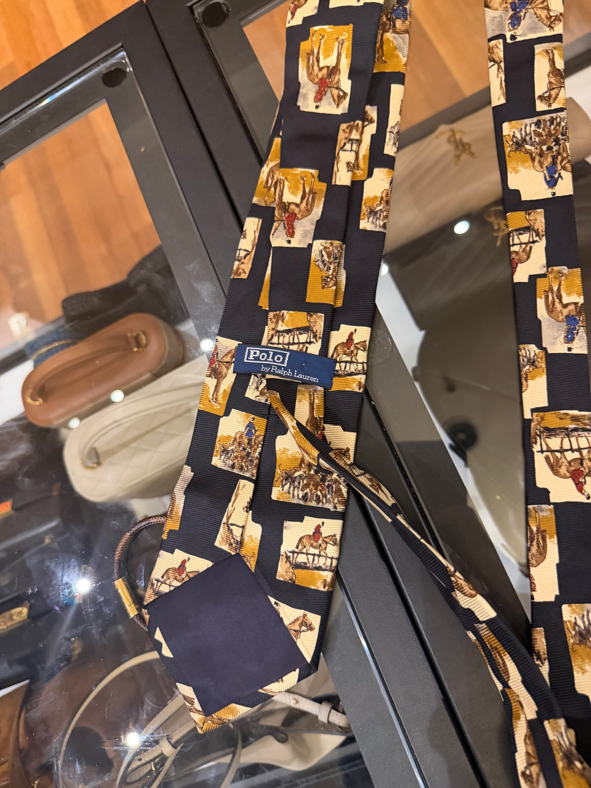 Polo Ralph Lauren Tie - Black With Horse Design