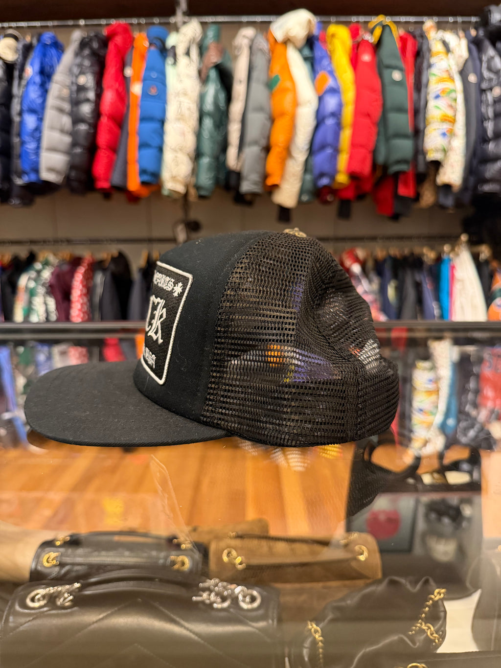 Chrome Hearts Fuck Hollywood Trucker Hat - Black