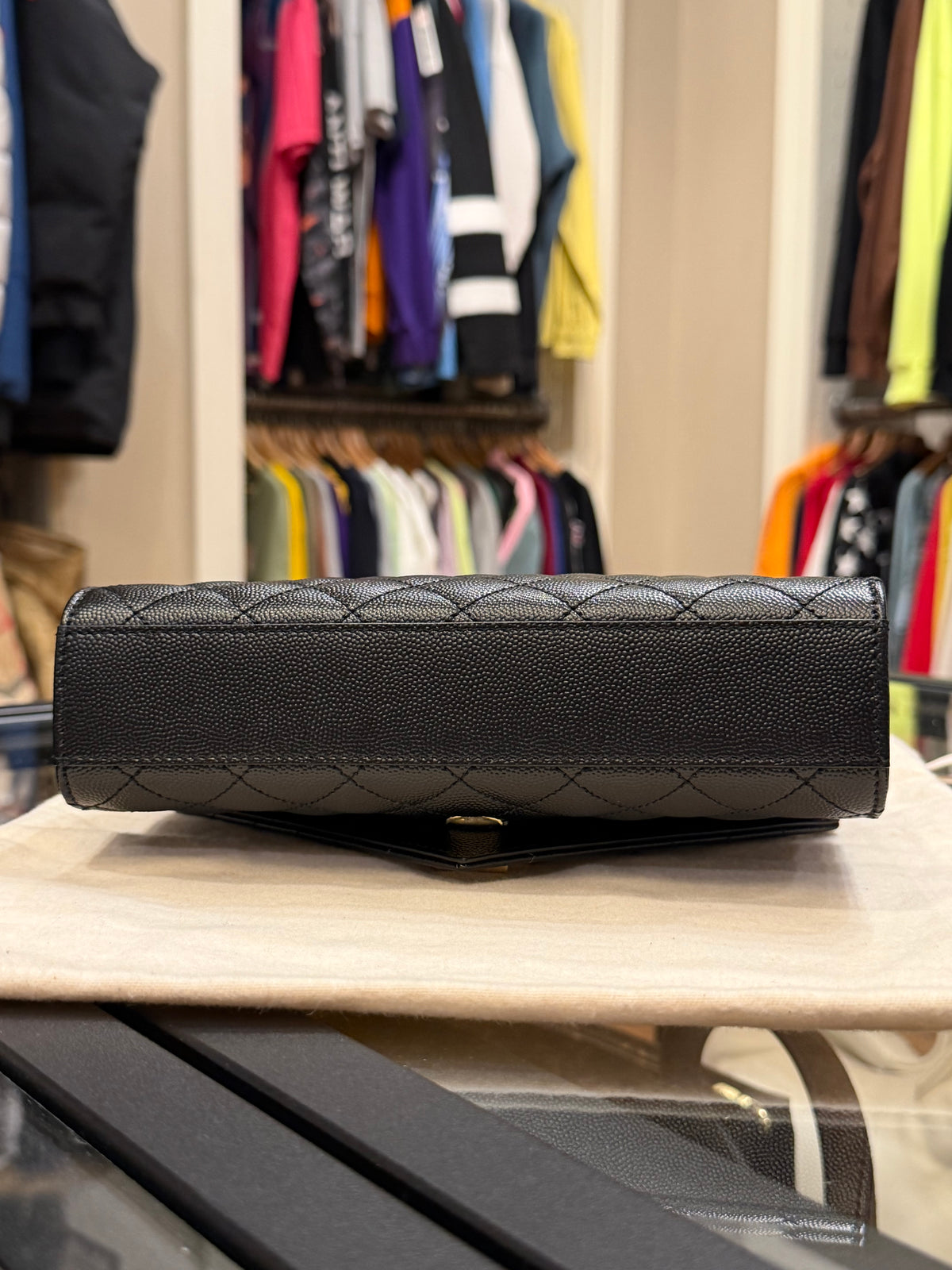 Saint Laurent Small Quilted Envelope Bag - Black