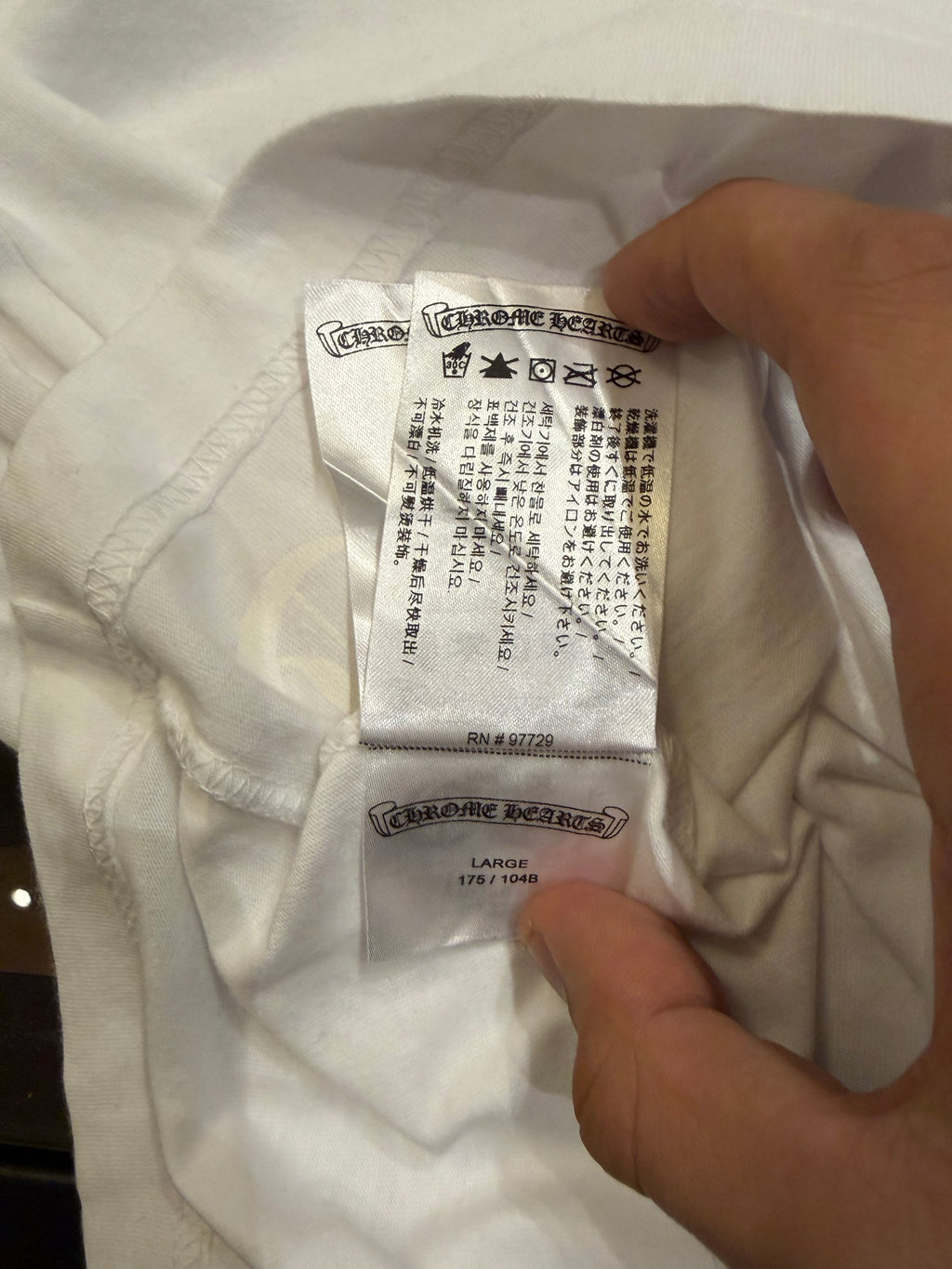 Chrome Hearts Neck Logo LS - White