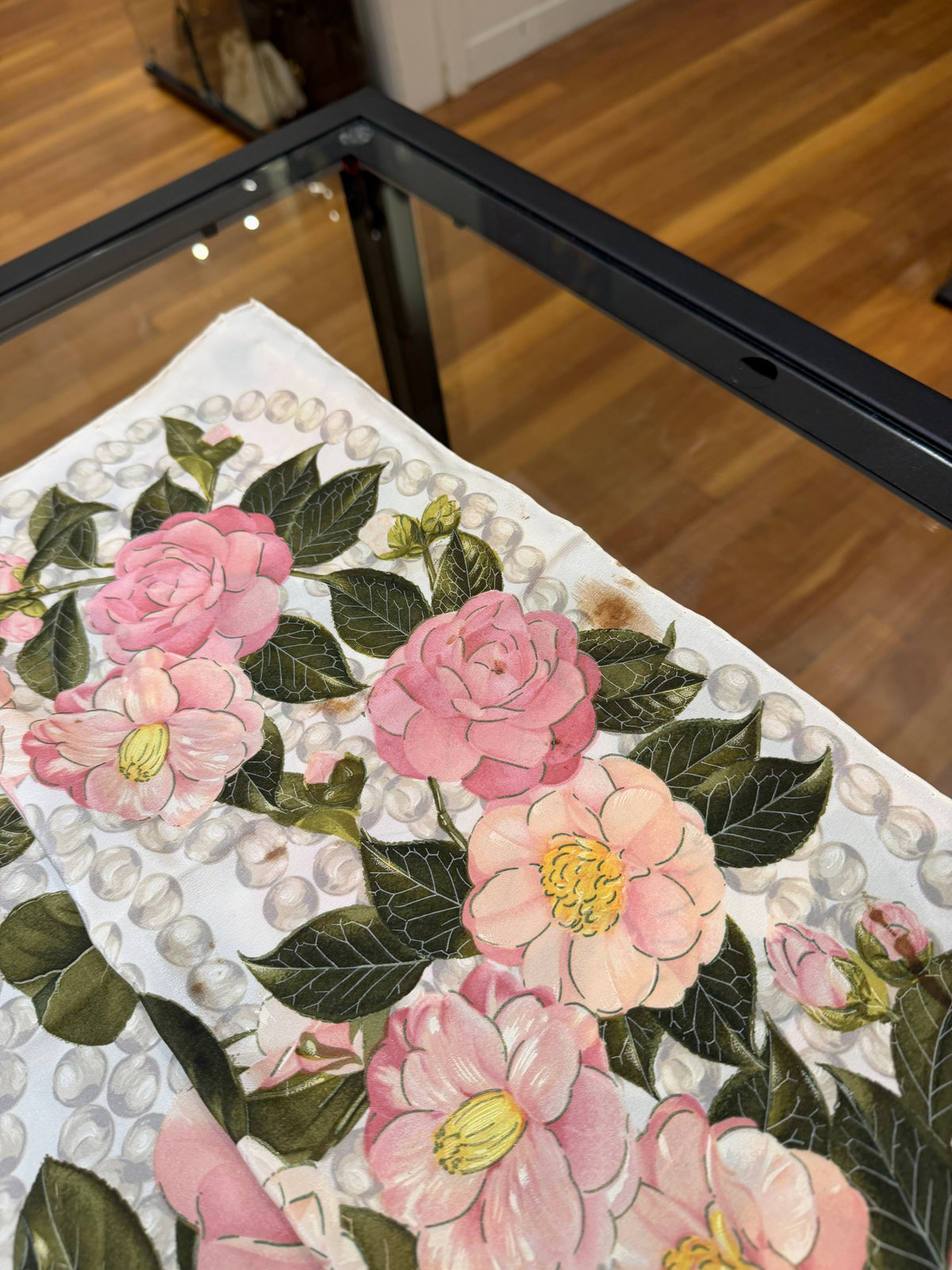 Chanel Camellia Floral Silk Scarf
