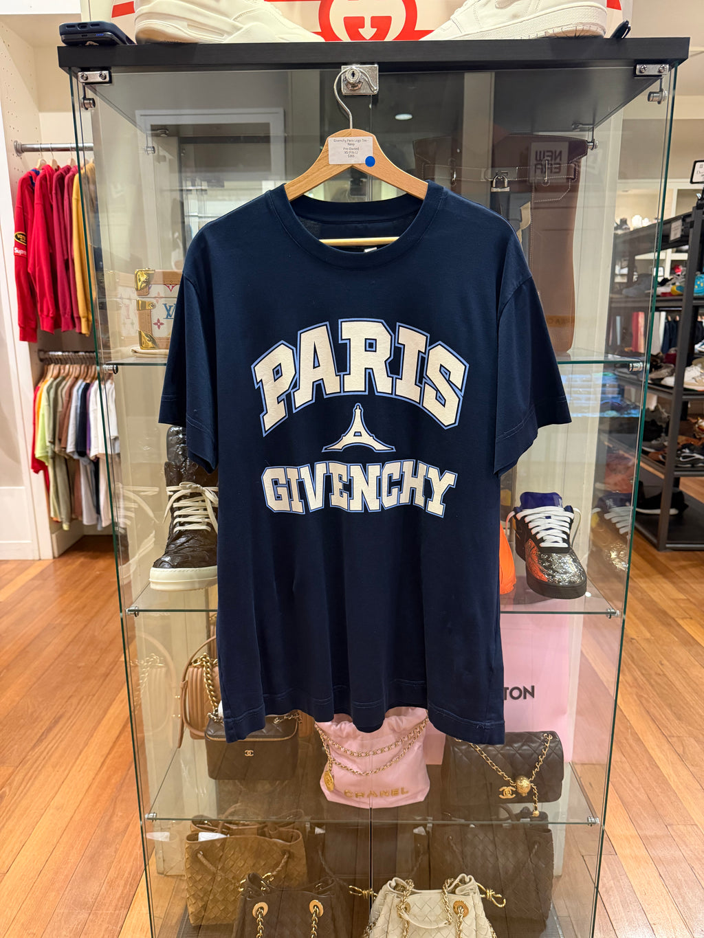 Givenchy Paris Logo Tee - Navy