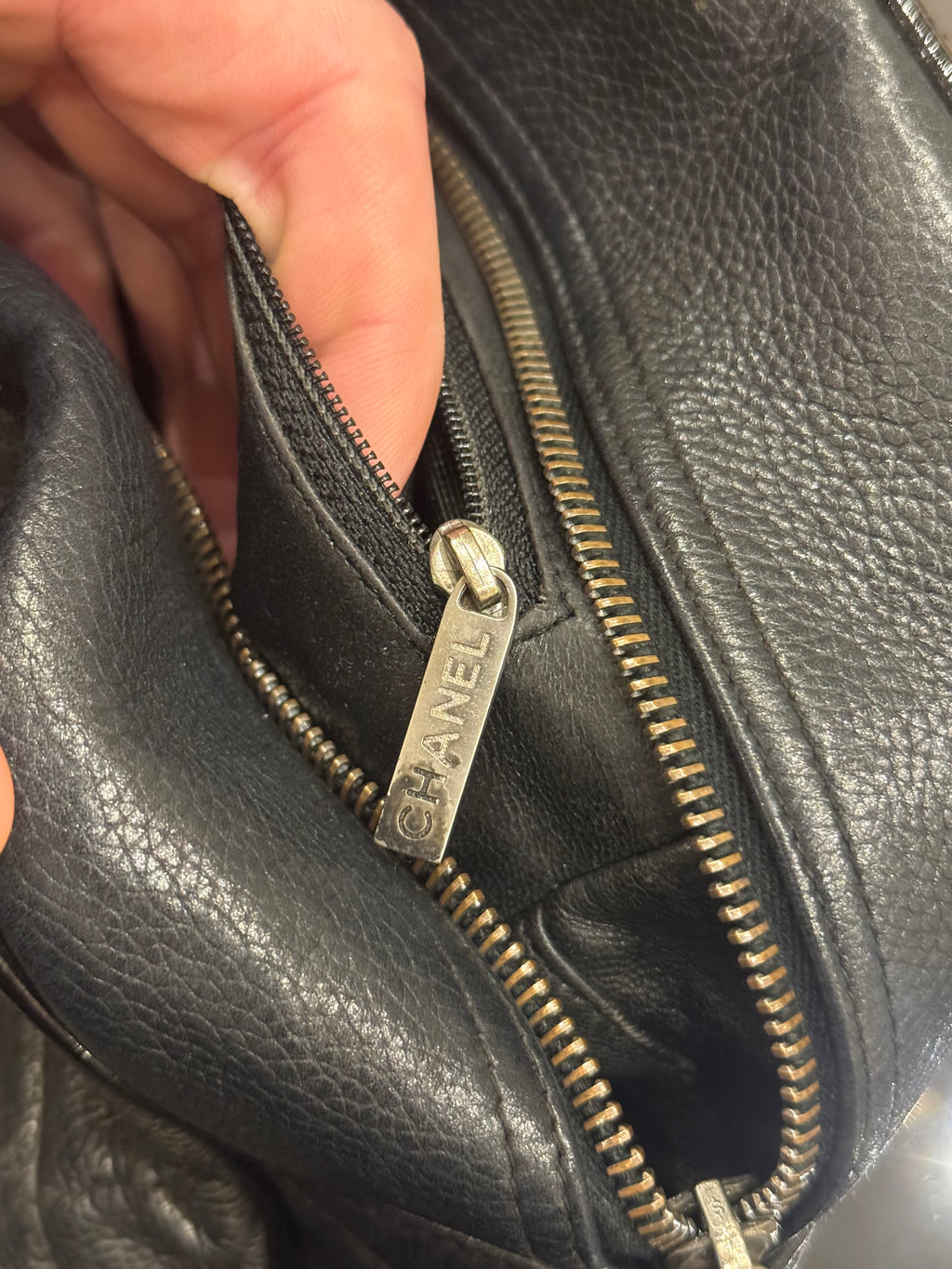 Chanel Small Quilted Logo Bowler Bag