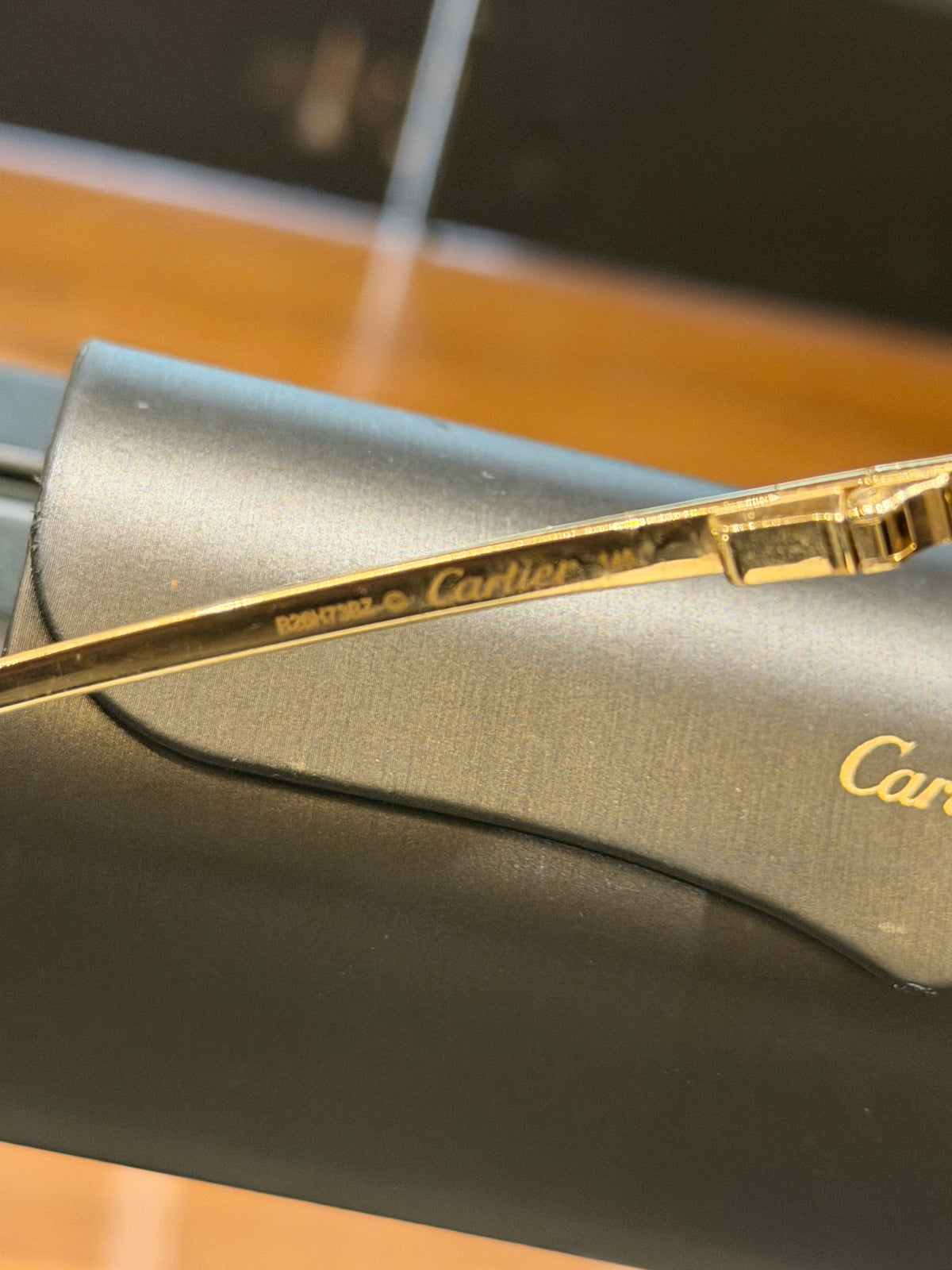 Cartier Pilot Sunglasses - Gold With Black Lenses