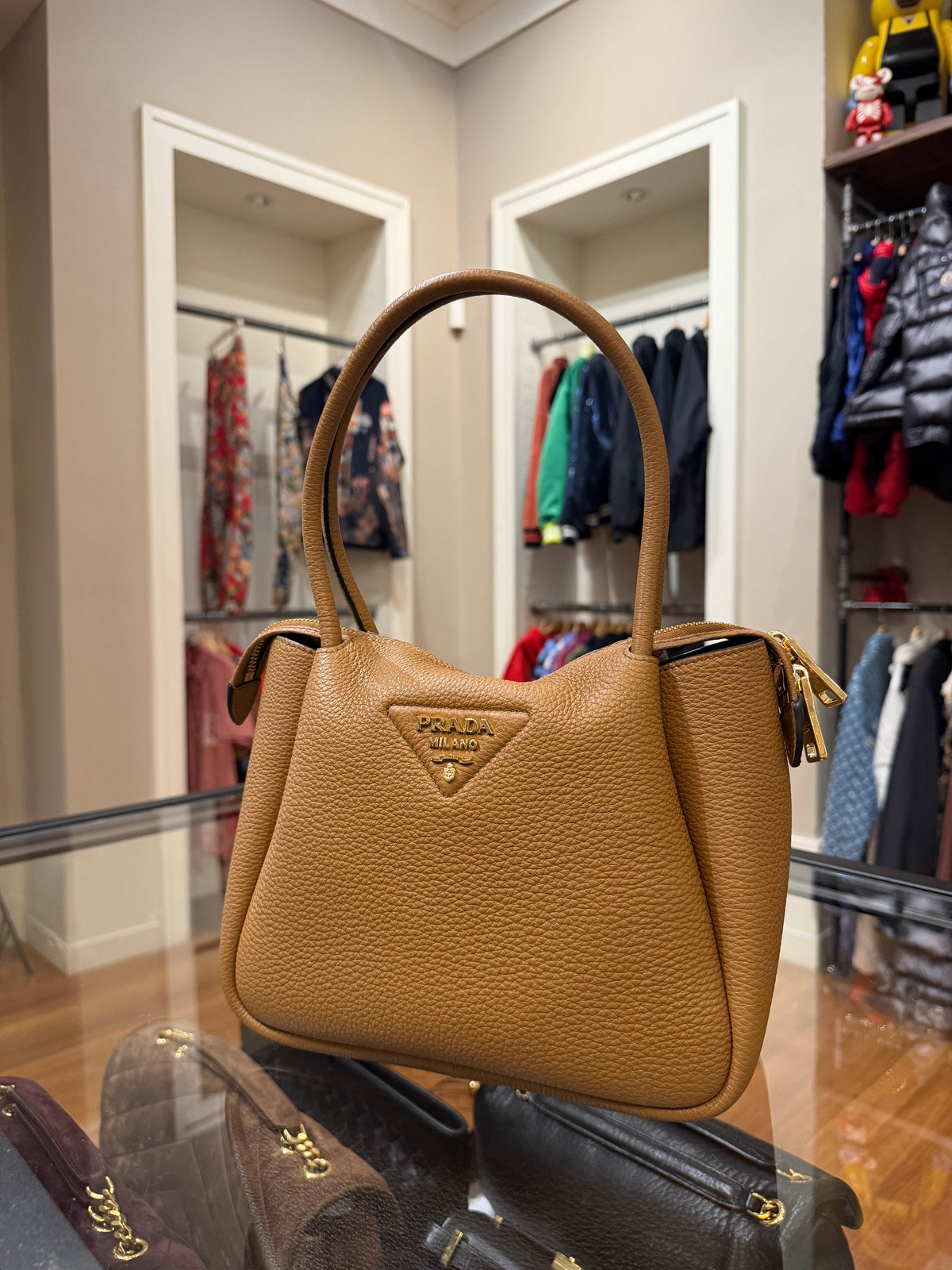 Prada Liaison Small Leather Handbag