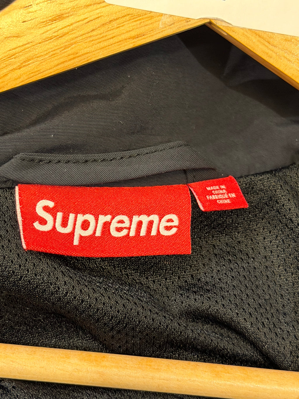 Supreme Contrast Zip Track Jacket - Black