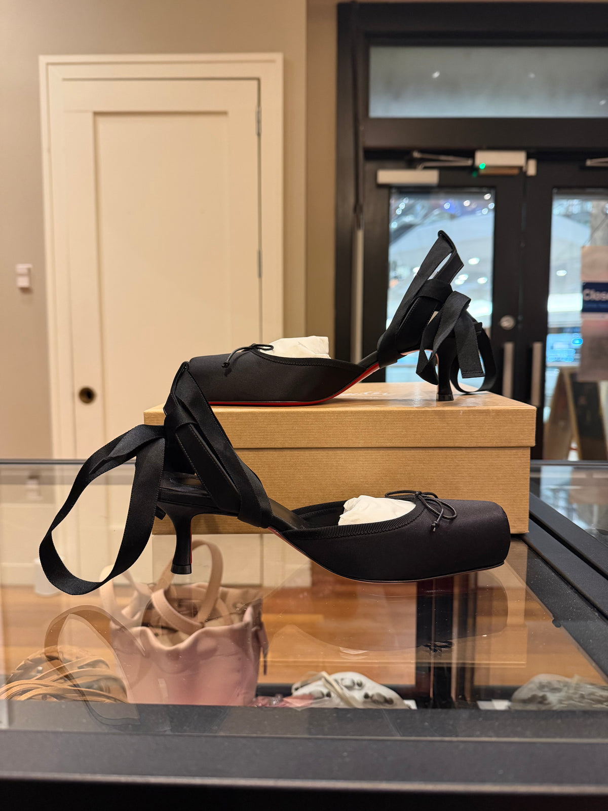 Christian Louboutin Cassia Lace Up Heel - Crepe Satin