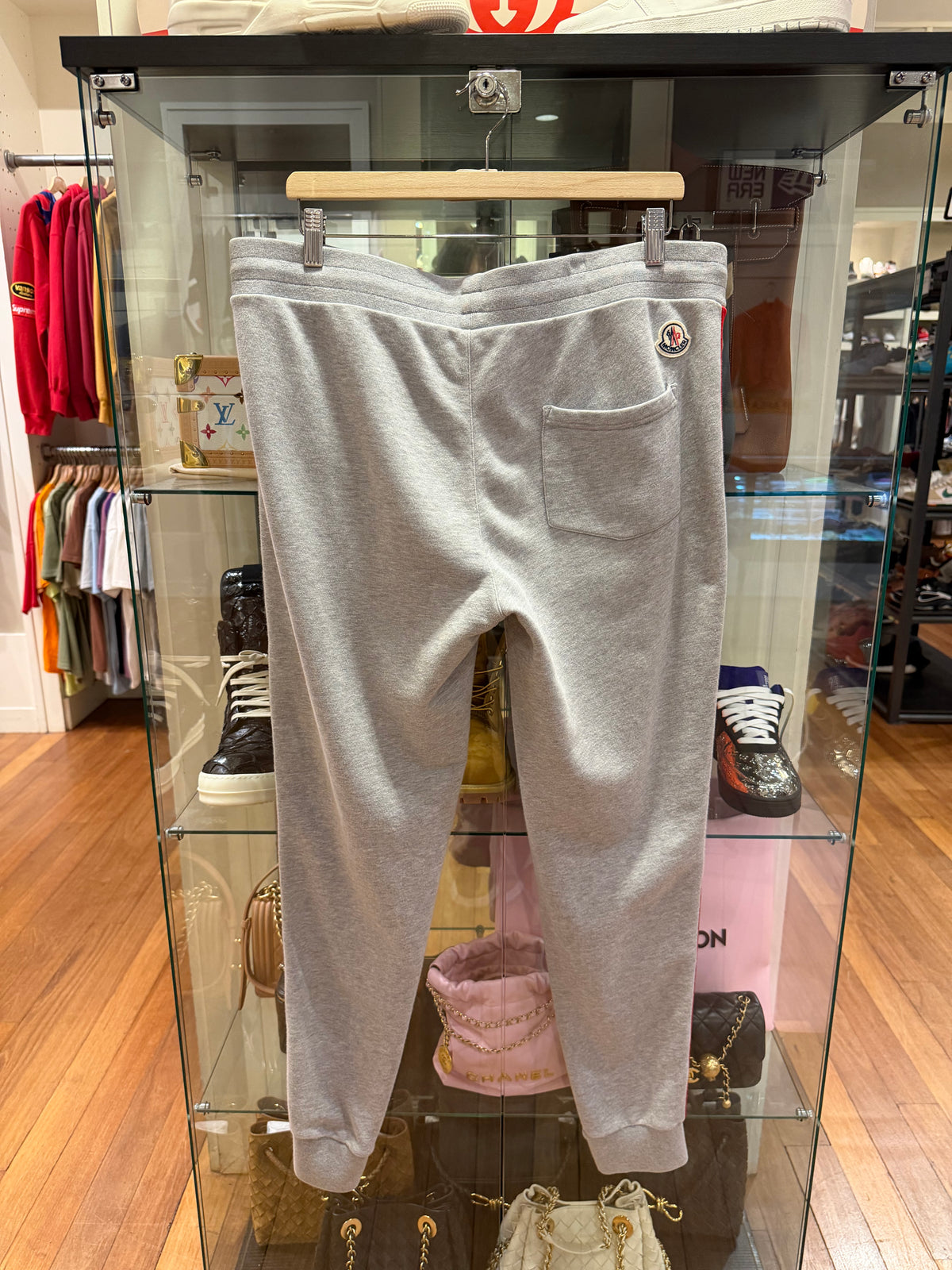 Moncler Taped Sweatpants - Grey