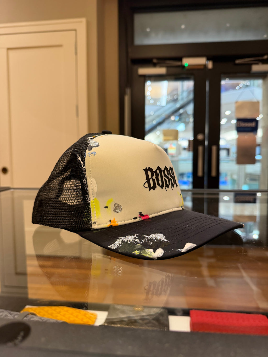 Bossi Painted Trucker Hat - White/Black