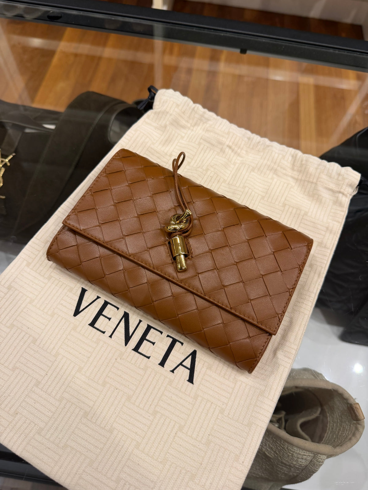Bottega Veneta Andiamo Leather Shoulder Bag