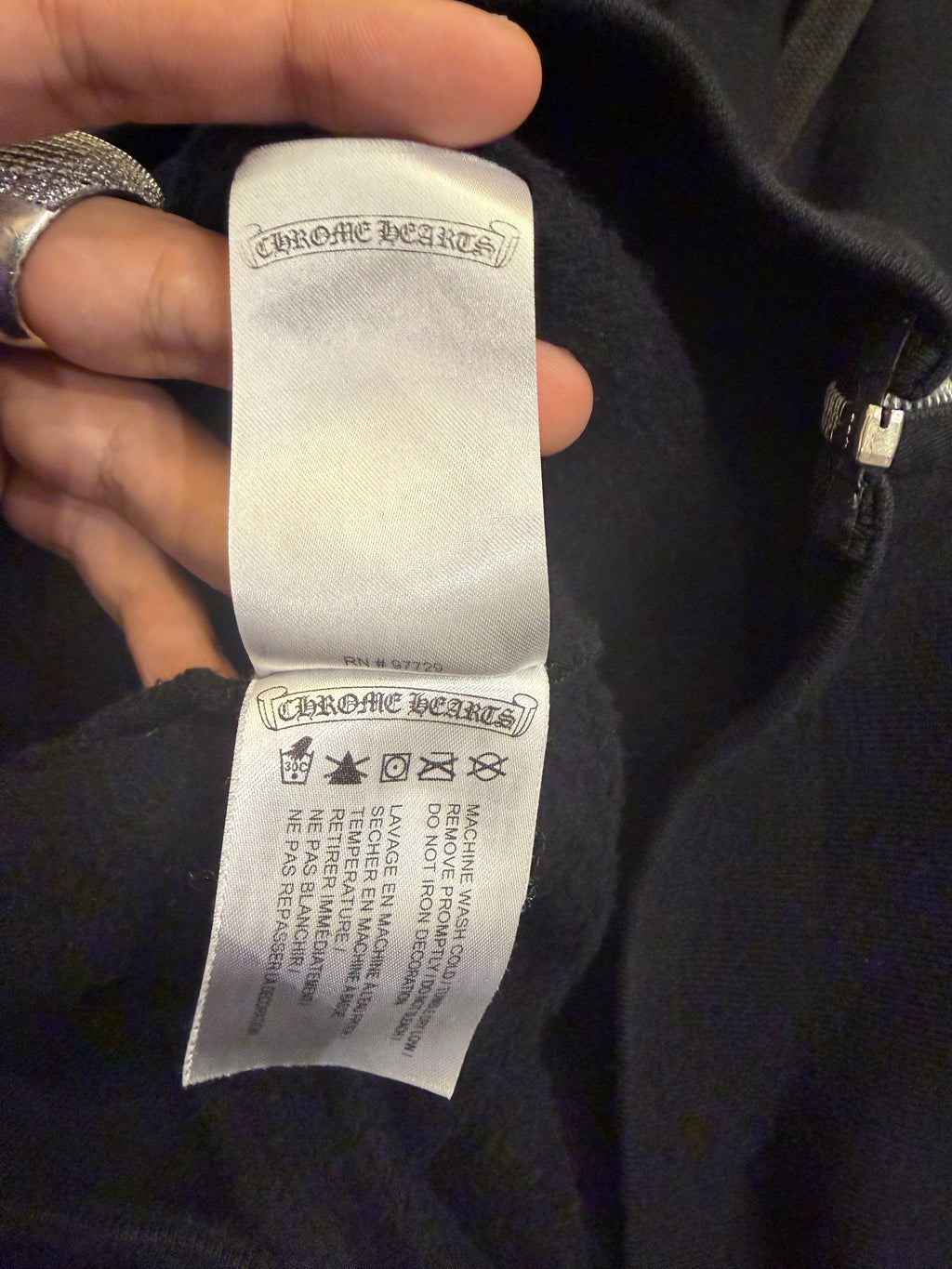 Chrome Hearts Scroll Logo Zip Up