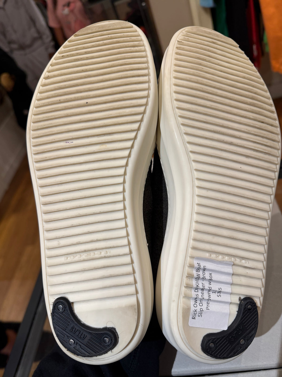 Rick Owens Boat Slip On Sneaker - Brown Canvas