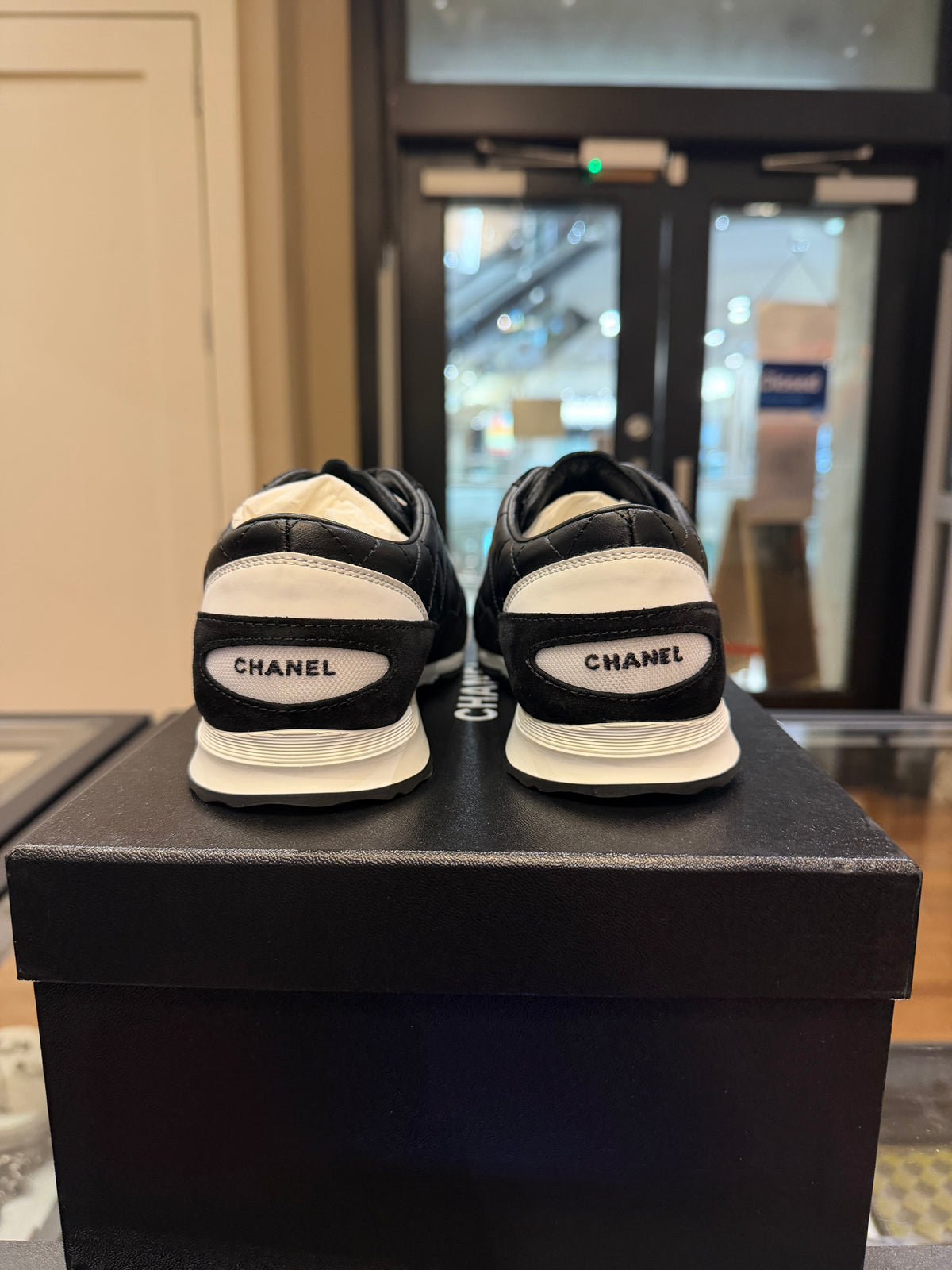 Chanel Calfskin Quilted Sneakers - Black