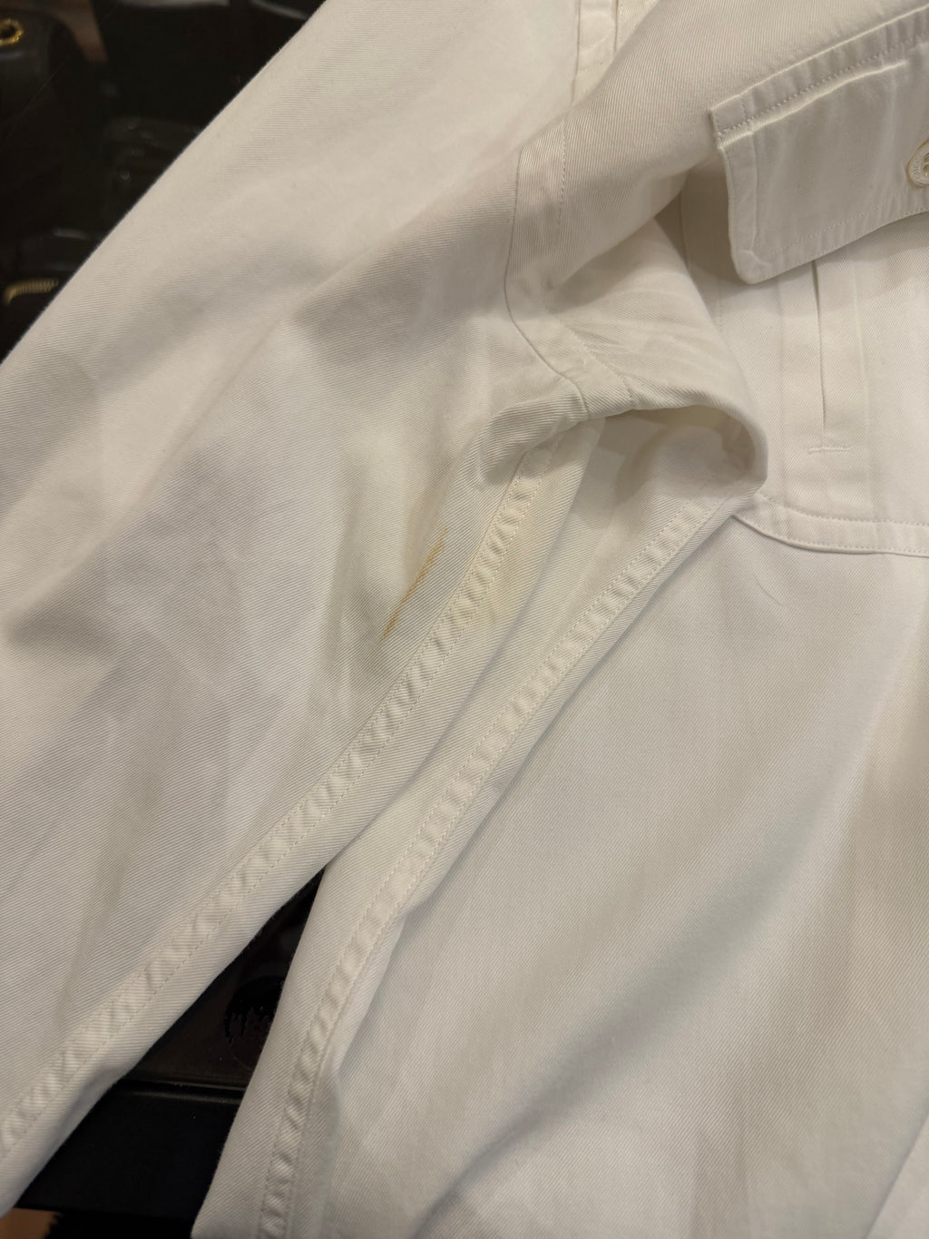 Gucci Military Cotton Dress Button Down Shirt - White