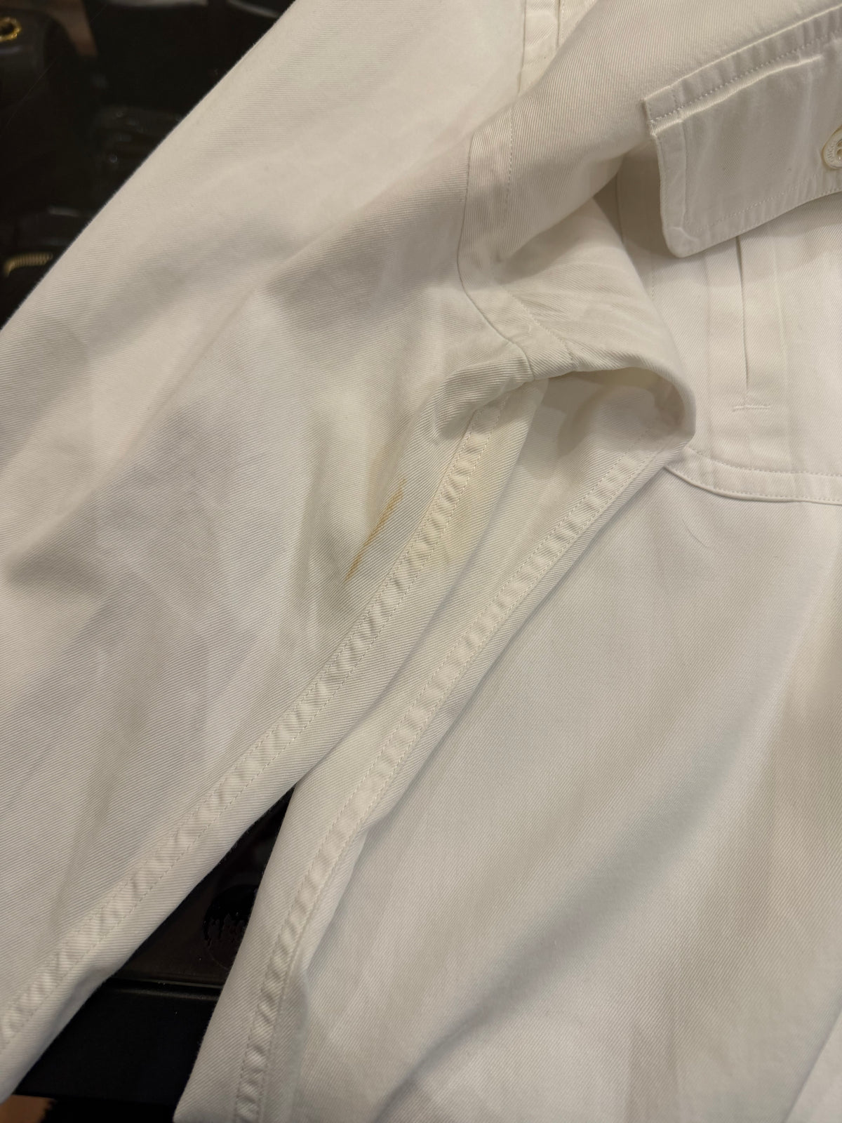 Gucci Military Cotton Dress Button Down Shirt - White