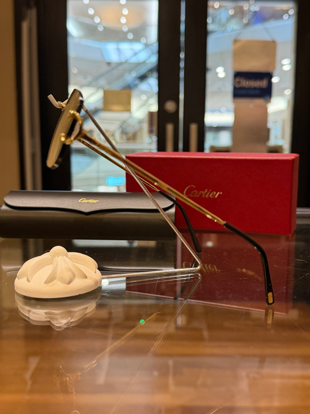 Cartier C Frames - Gold With Yellow Tinted Lenses