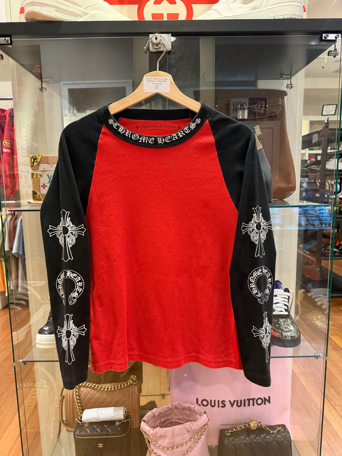 Chrome Hearts Neck Logo
Baseball LS - Black/Red