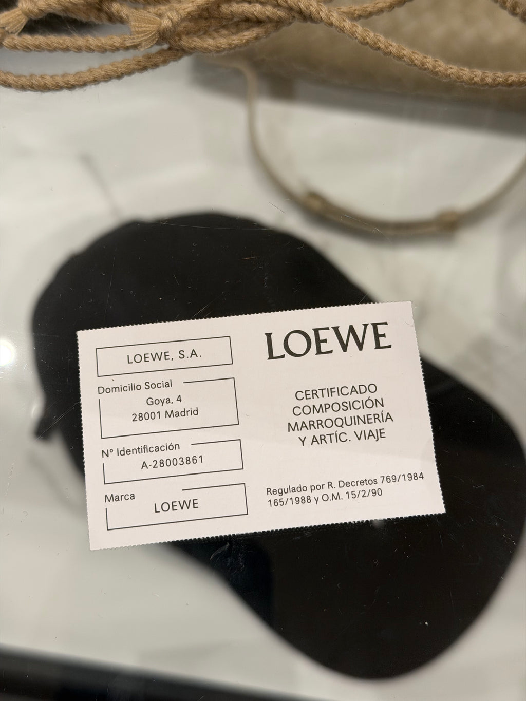 Loewe Tassel Fringe Cord Anagram Tote Leather