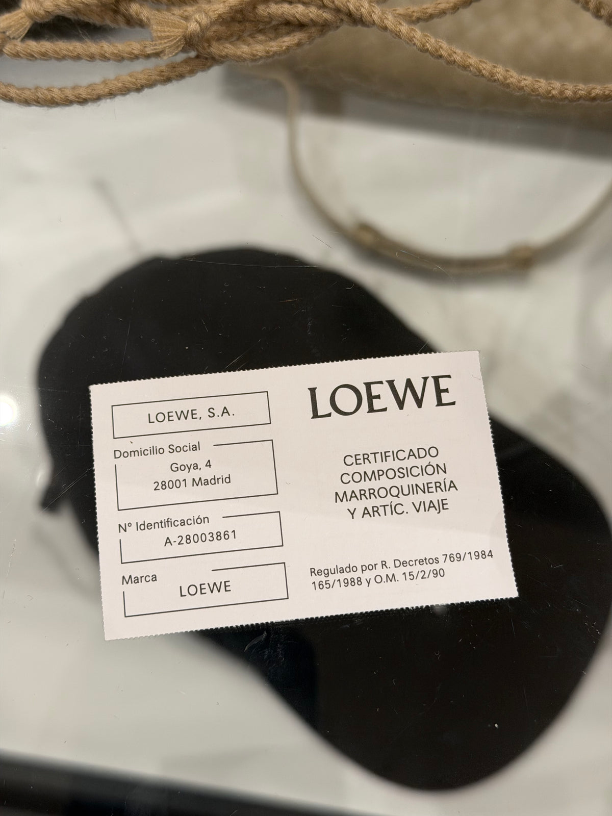 Loewe Tassel Fringe Cord Anagram Tote Leather