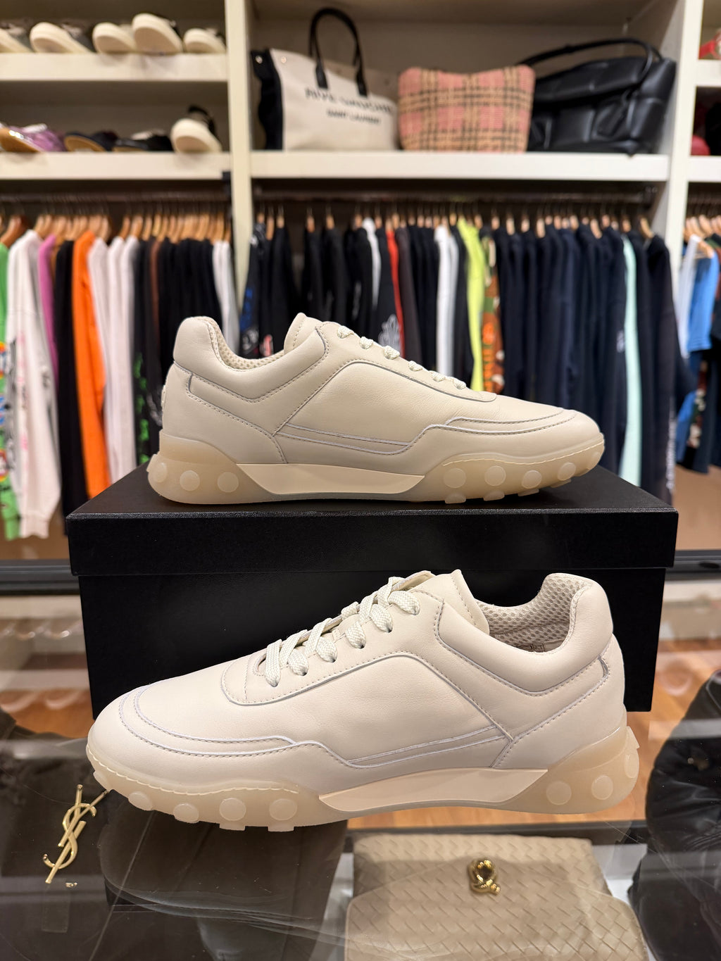 Chanel Calf Skin Trainers Ivory