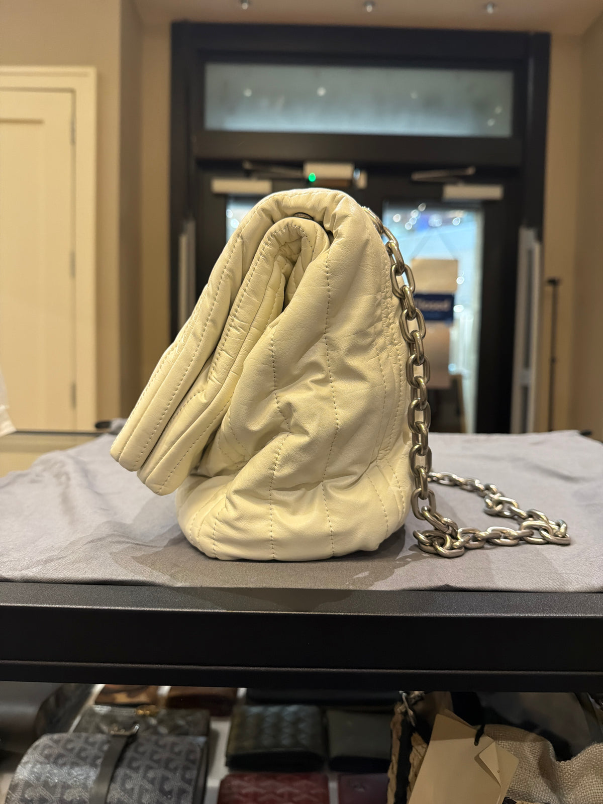 Balenciaga Leather Monaco Medium Shoulder Bag