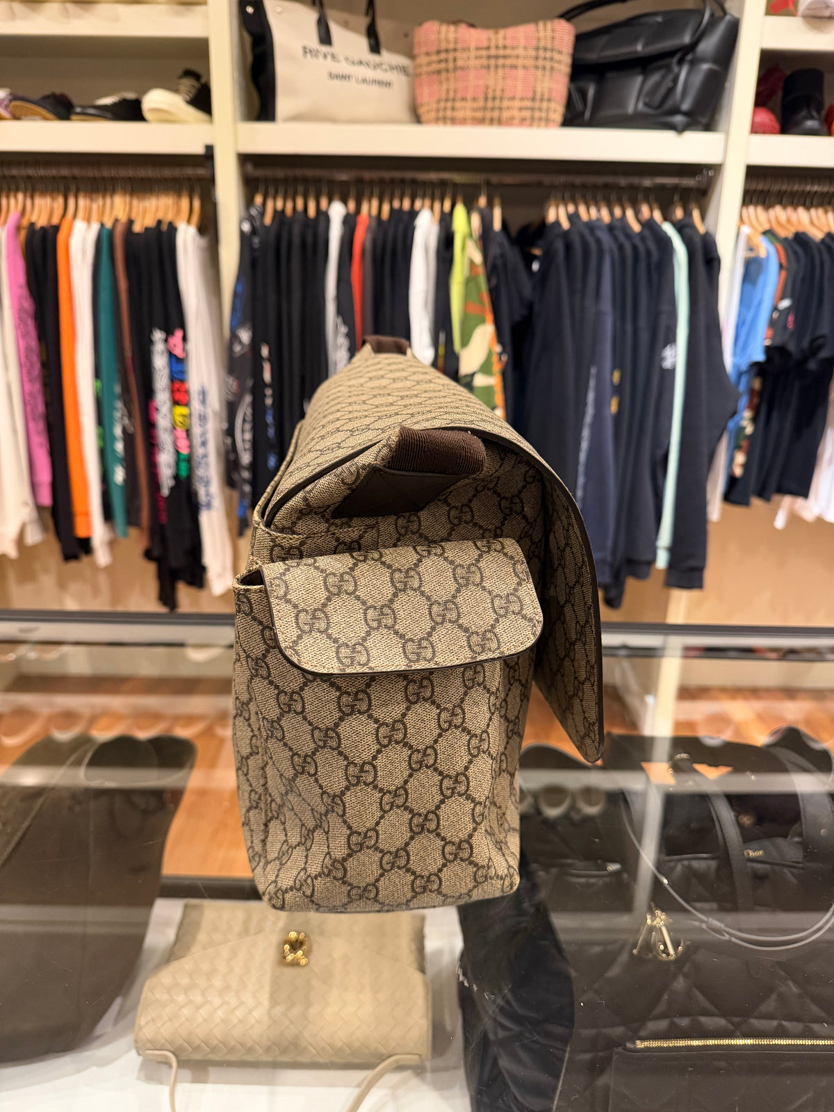 Gucci GG Supreme Canvas Diaper / Large Changing Bag