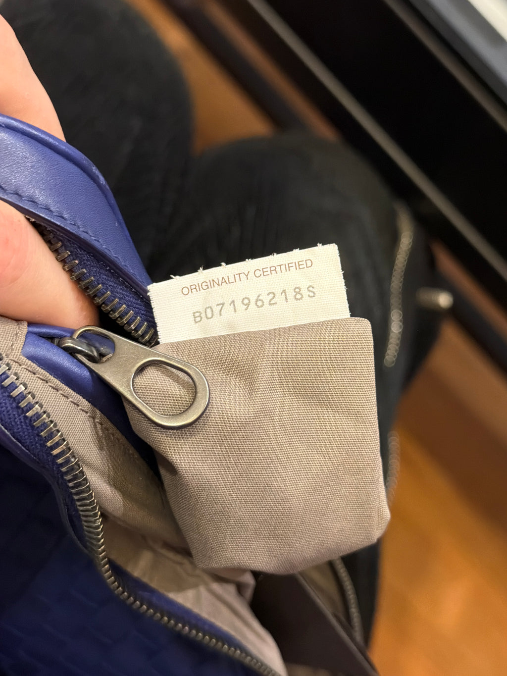 Bottega Veneta Intrecciato Woven Leather Pouch - Blue