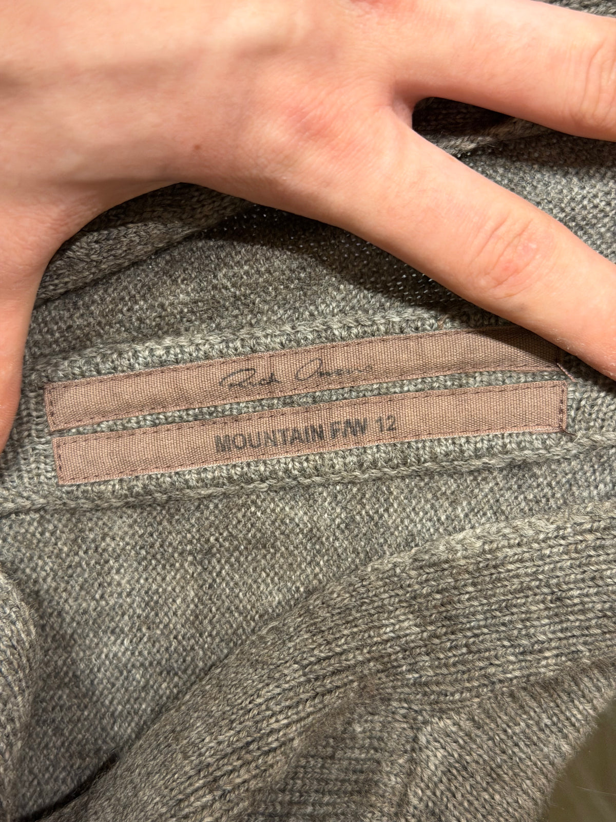 Rick Owens Mountain FW12 Speckled Cardigan
