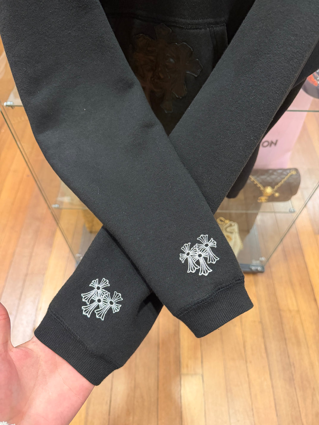Chrome Hearts 1/1 Cross Patch T-Bar Hoodie