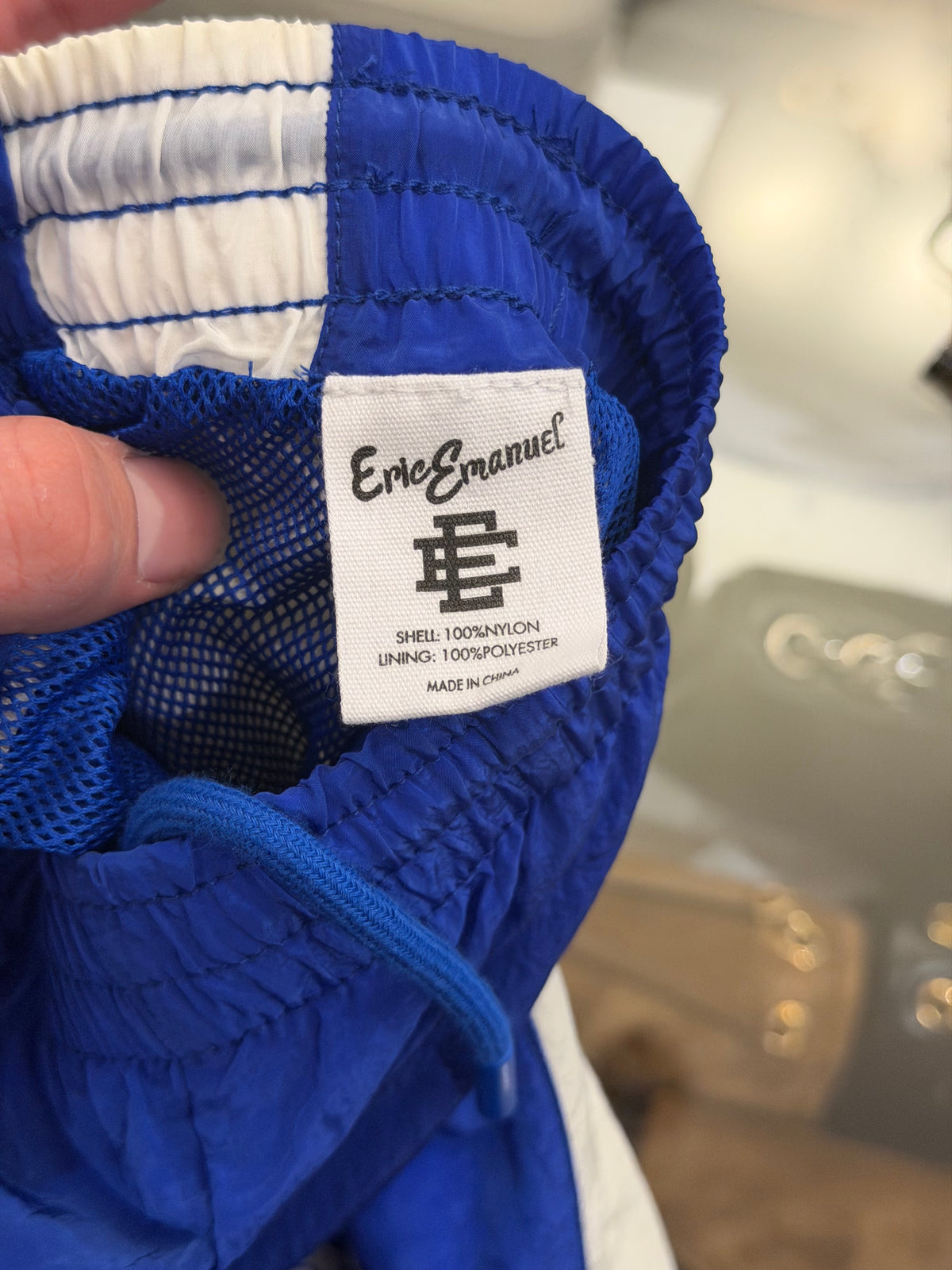 Eric Emanuel EE Nylon Track Pants - Blue/White