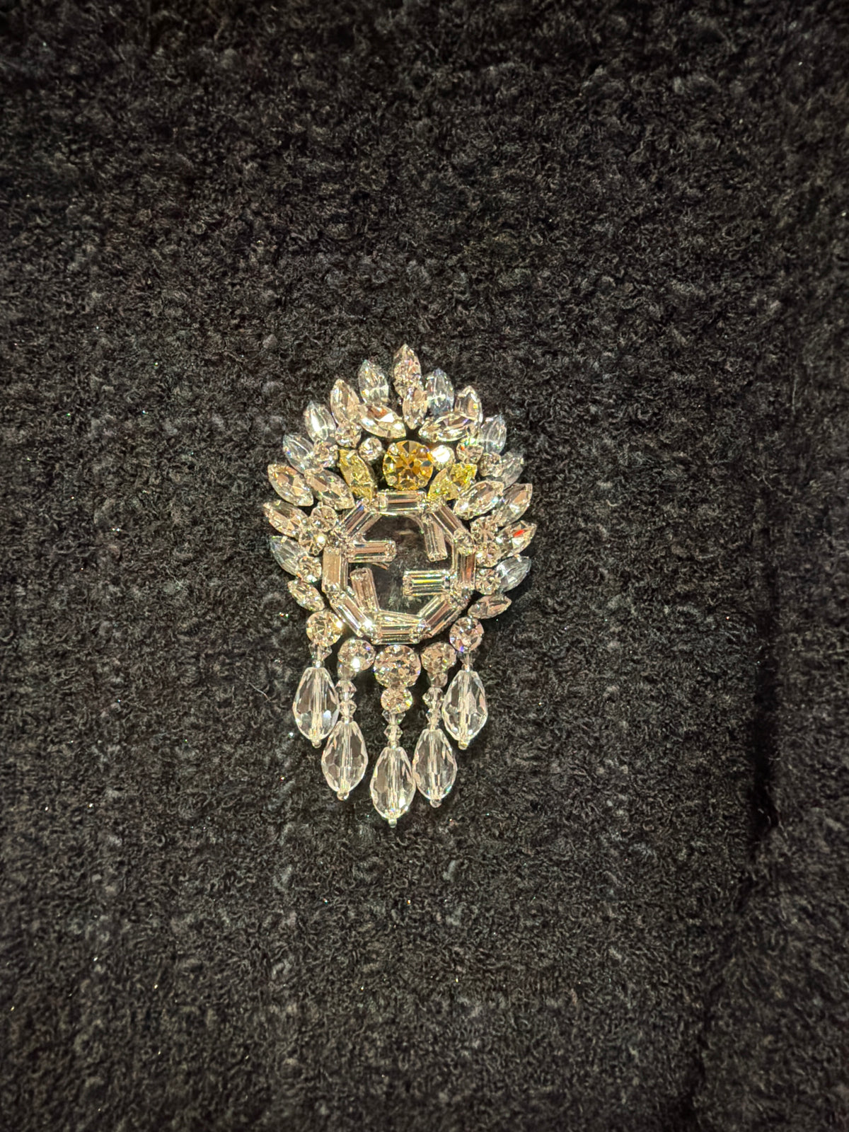 Gucci Embellished Buckle Tweed Wool Jacket