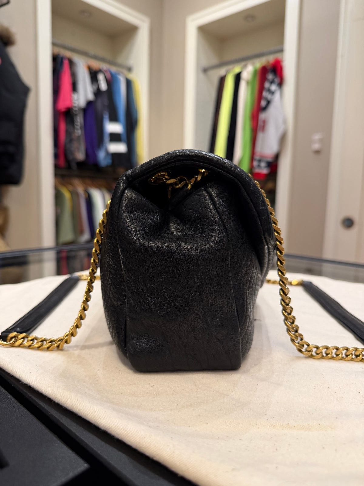 Saint Laurent Calypso Medium - Black