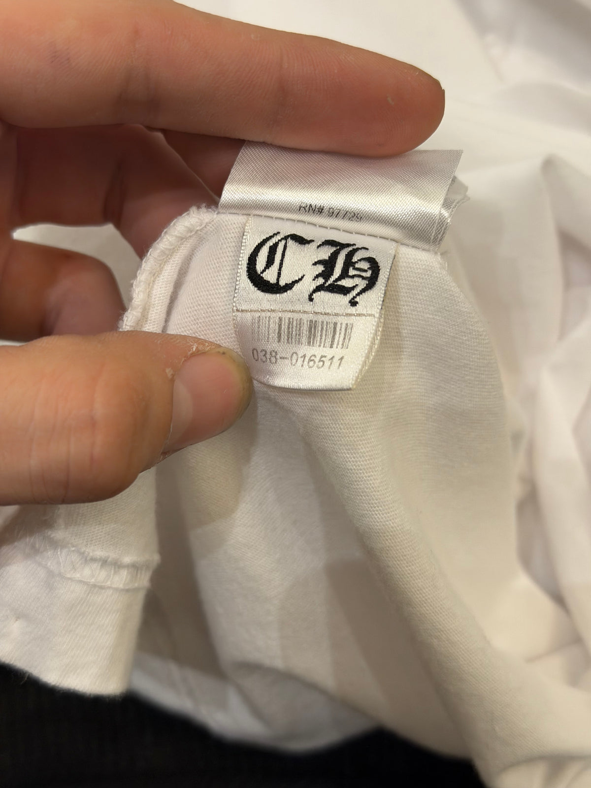 Chrome Hearts Scroll Logo Pocket Tee - White