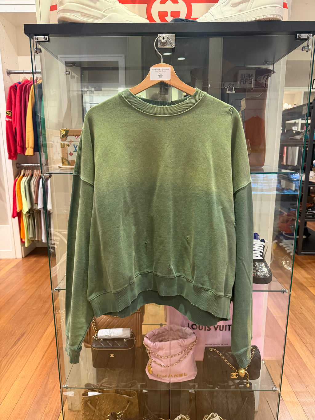 GV Gallery ‘g-3’ Distressed Crewneck - Green