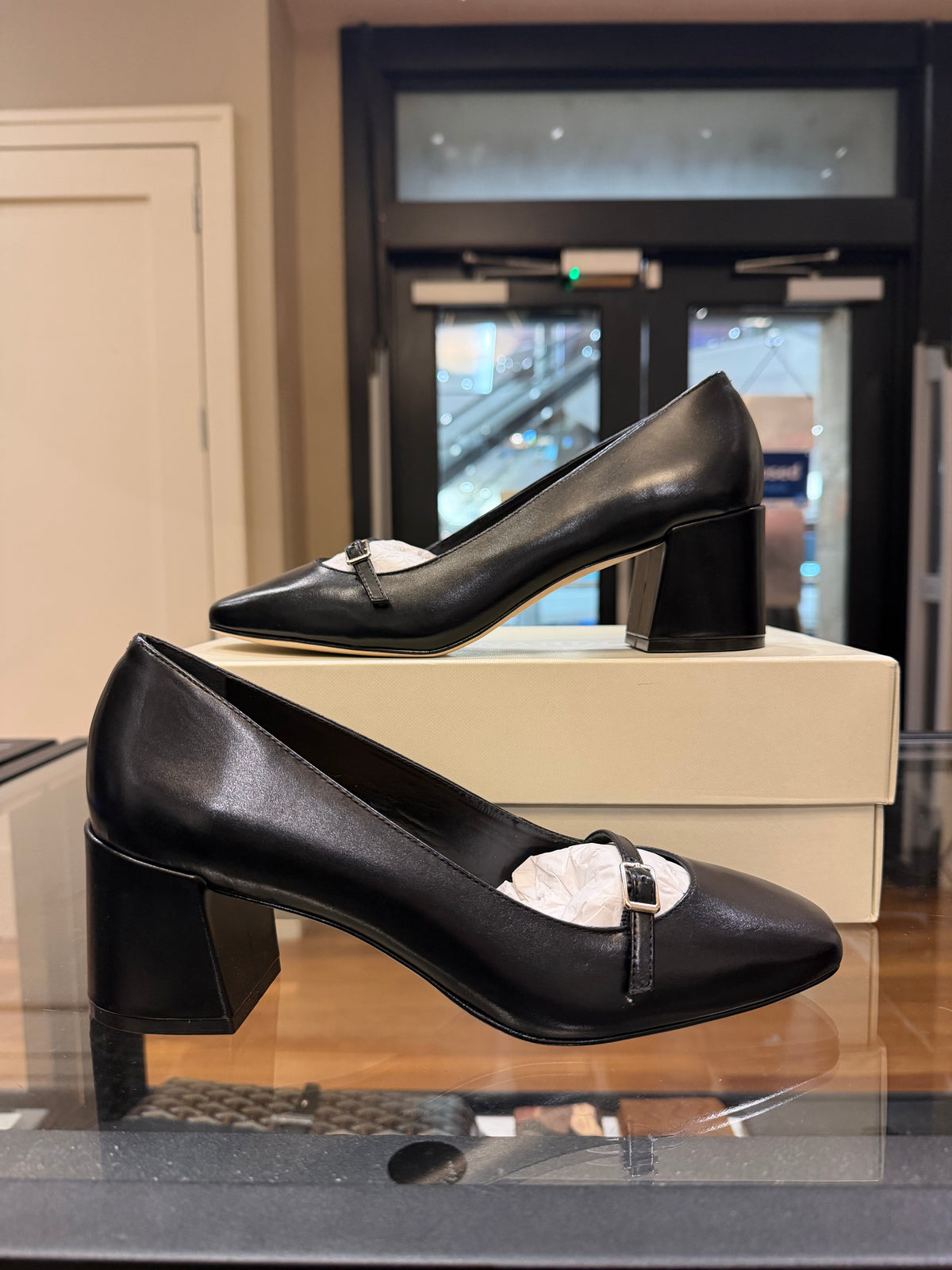 Bernardo 50mm Amelie Leather Mary Jane Pumps