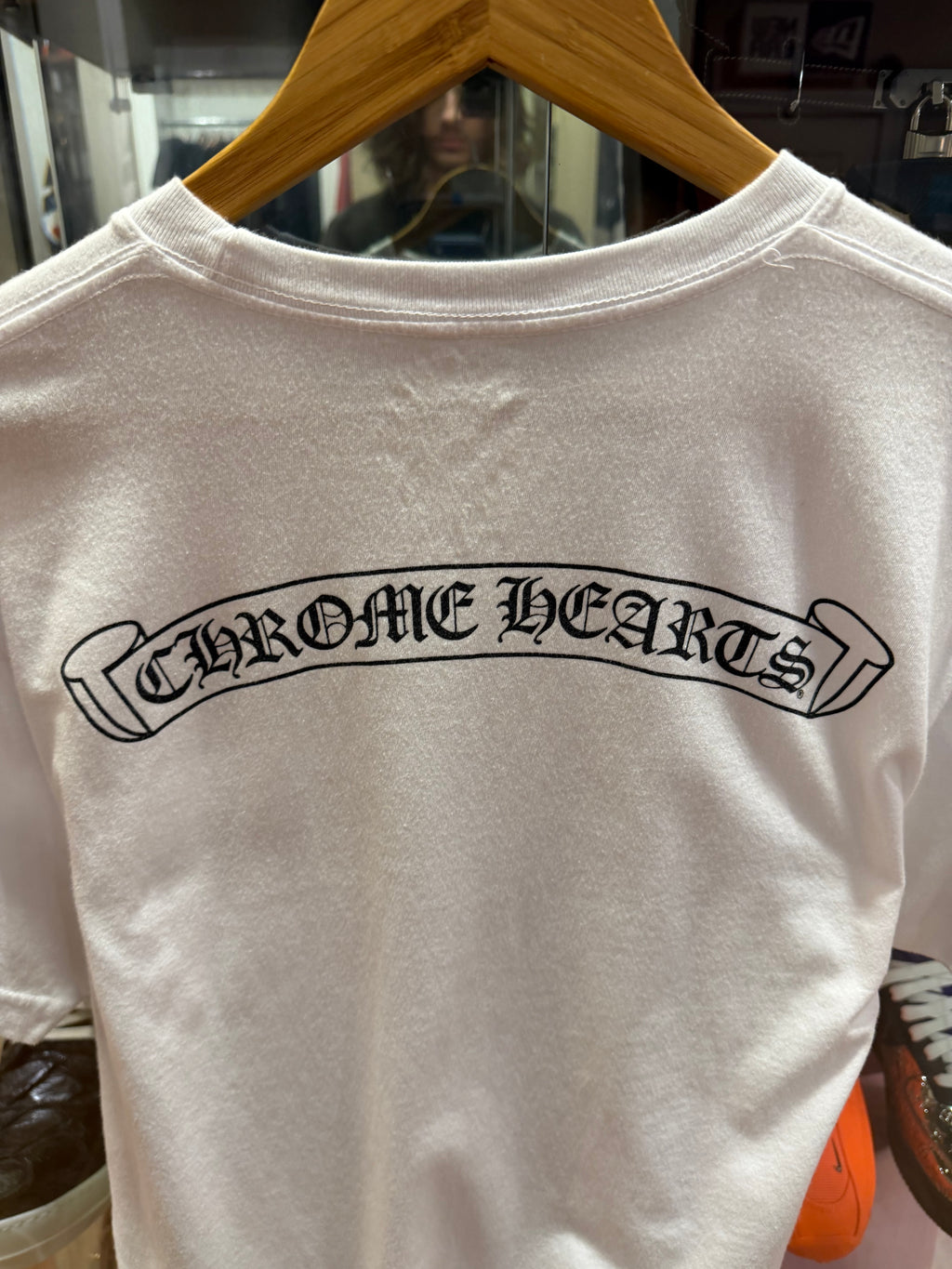 Chrome Hearts Scroll Logo Pocket Tee - White