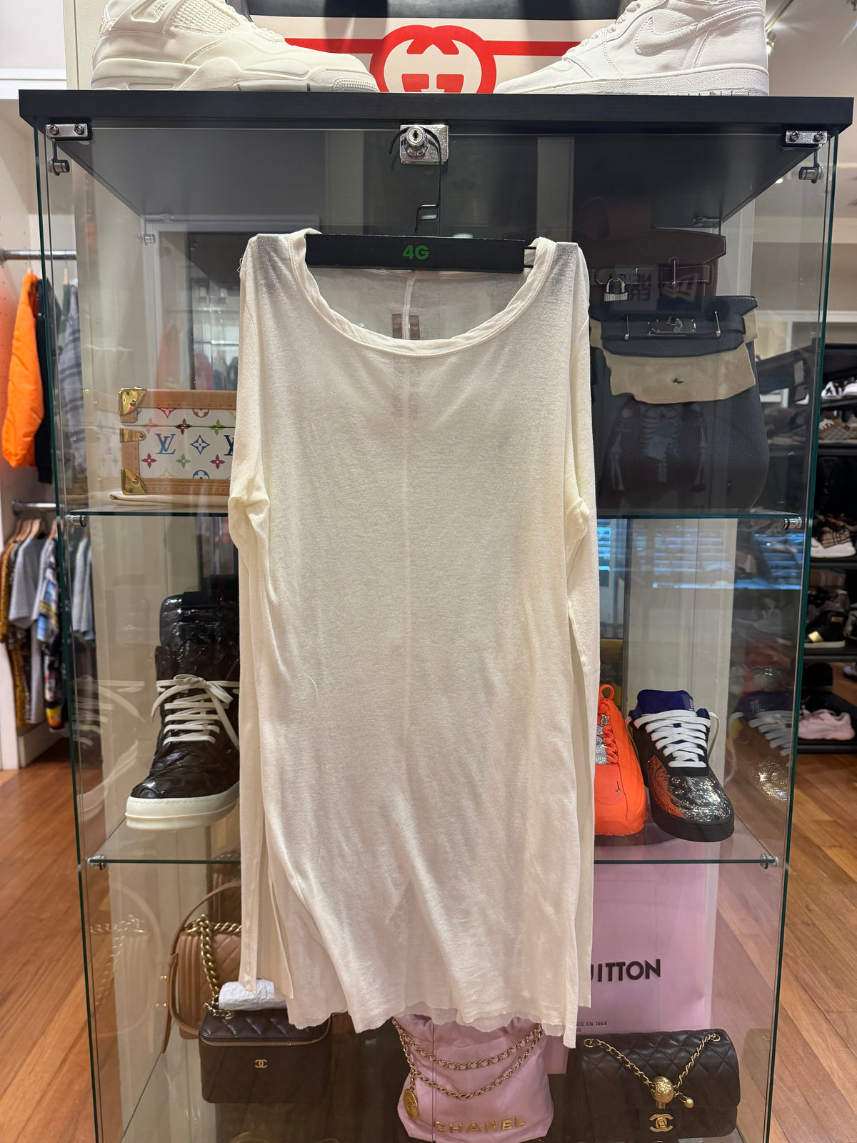 Rick Owens Sheer Long Sleeve - White