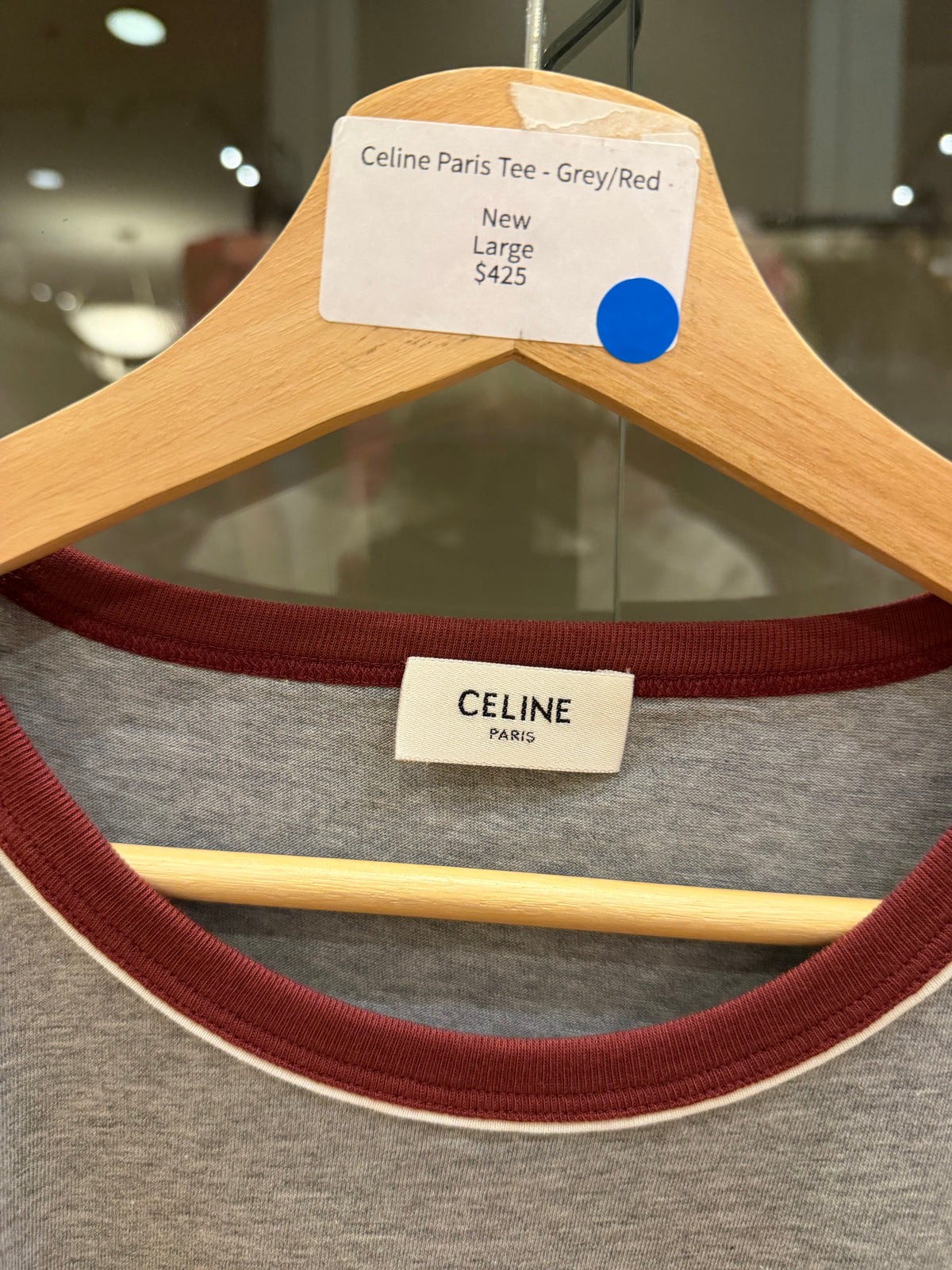 Celine Paris Tee - Grey/Red