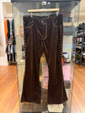 Coût De La Liberté Jimmy Studs Stretch Corduroy Flare Pants - Brown