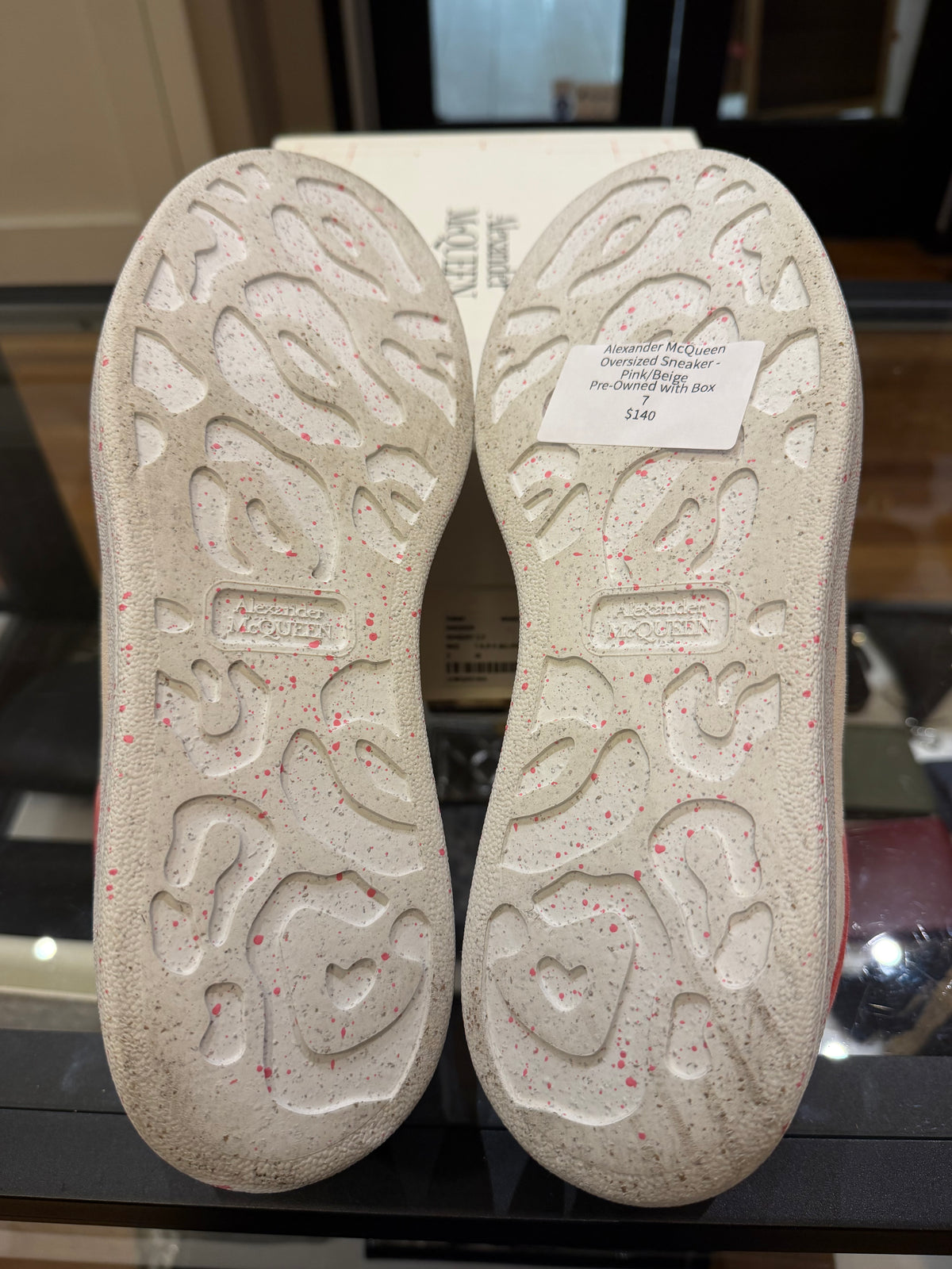 Alexander McQueen Oversized Sneaker - Pink/Beige